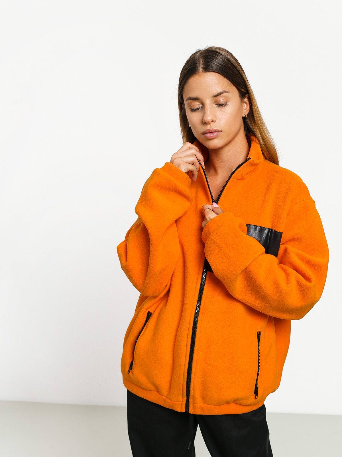 Damski Polar Local Heroes Orange Fleece Zip (orange)