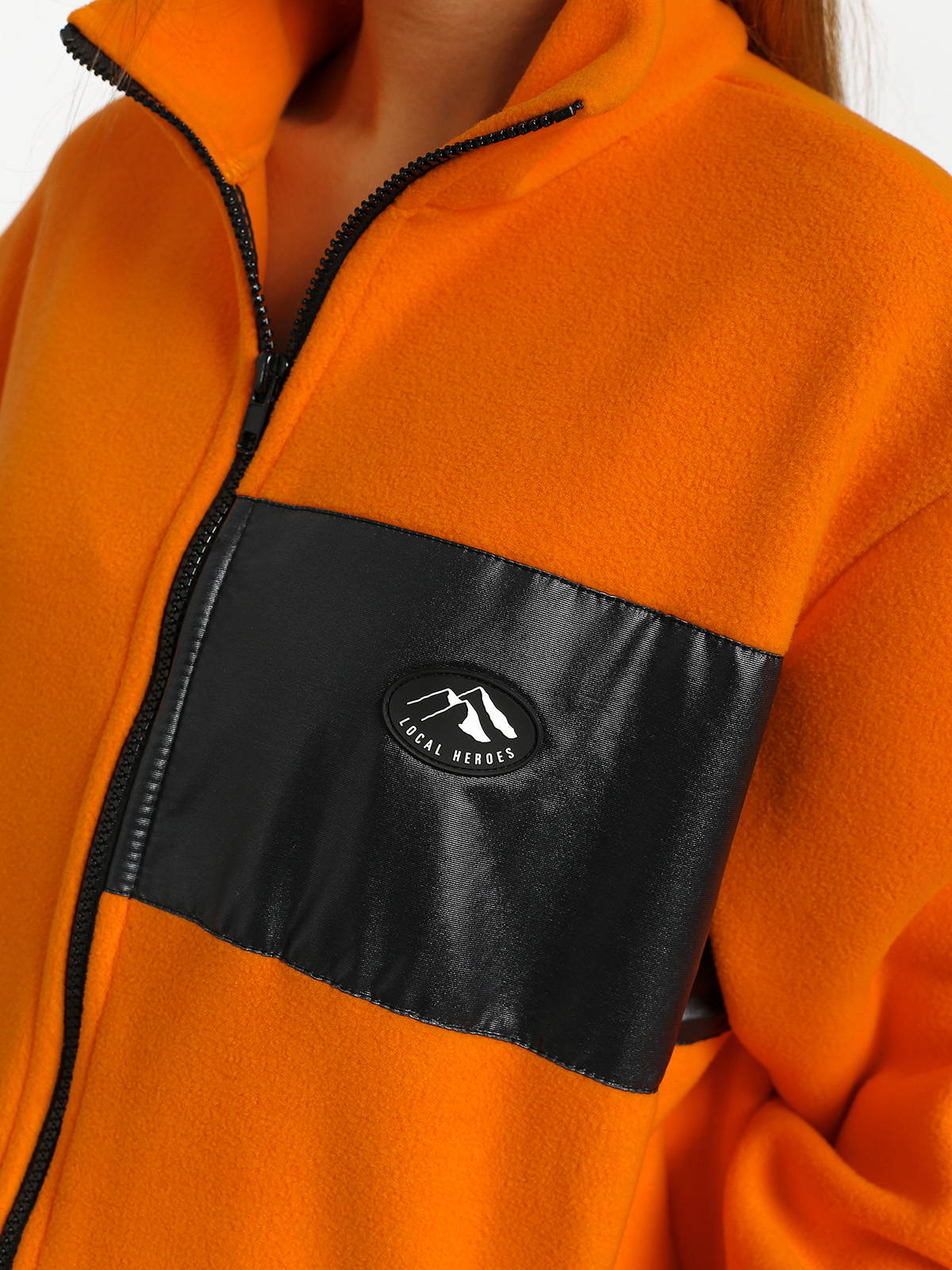 Damski Polar Local Heroes Orange Fleece Zip (orange)