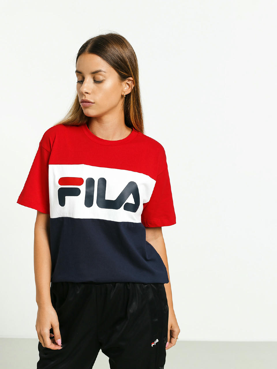 T-shirt Fila Allison Wmn (black iris/bright white/true red)