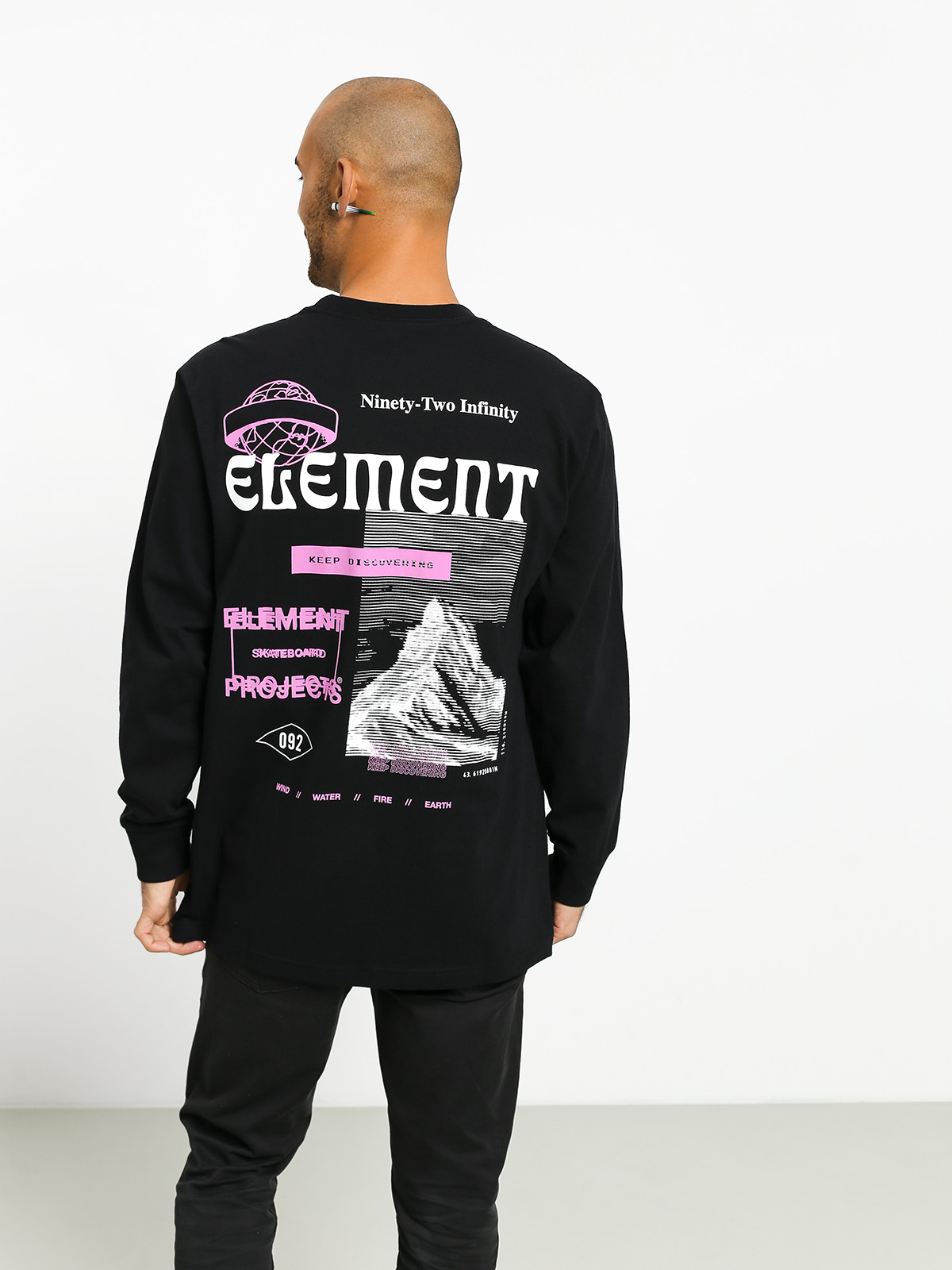 Longsleeve Element Discover (flint black)