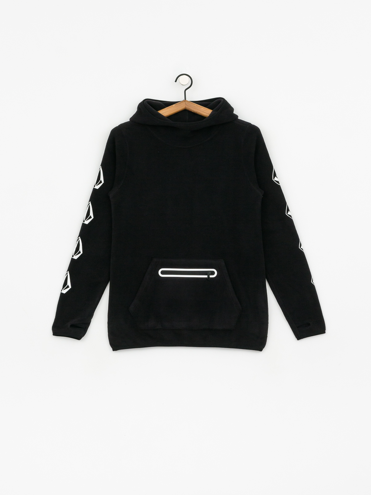 Damska Bluza z kapturem Volcom Polartec Mid HD (blk)