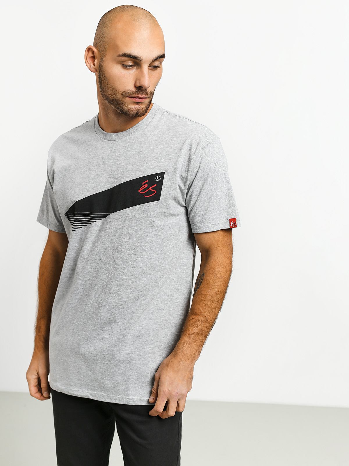 T-shirt eS Script Stripe (grey/heather)