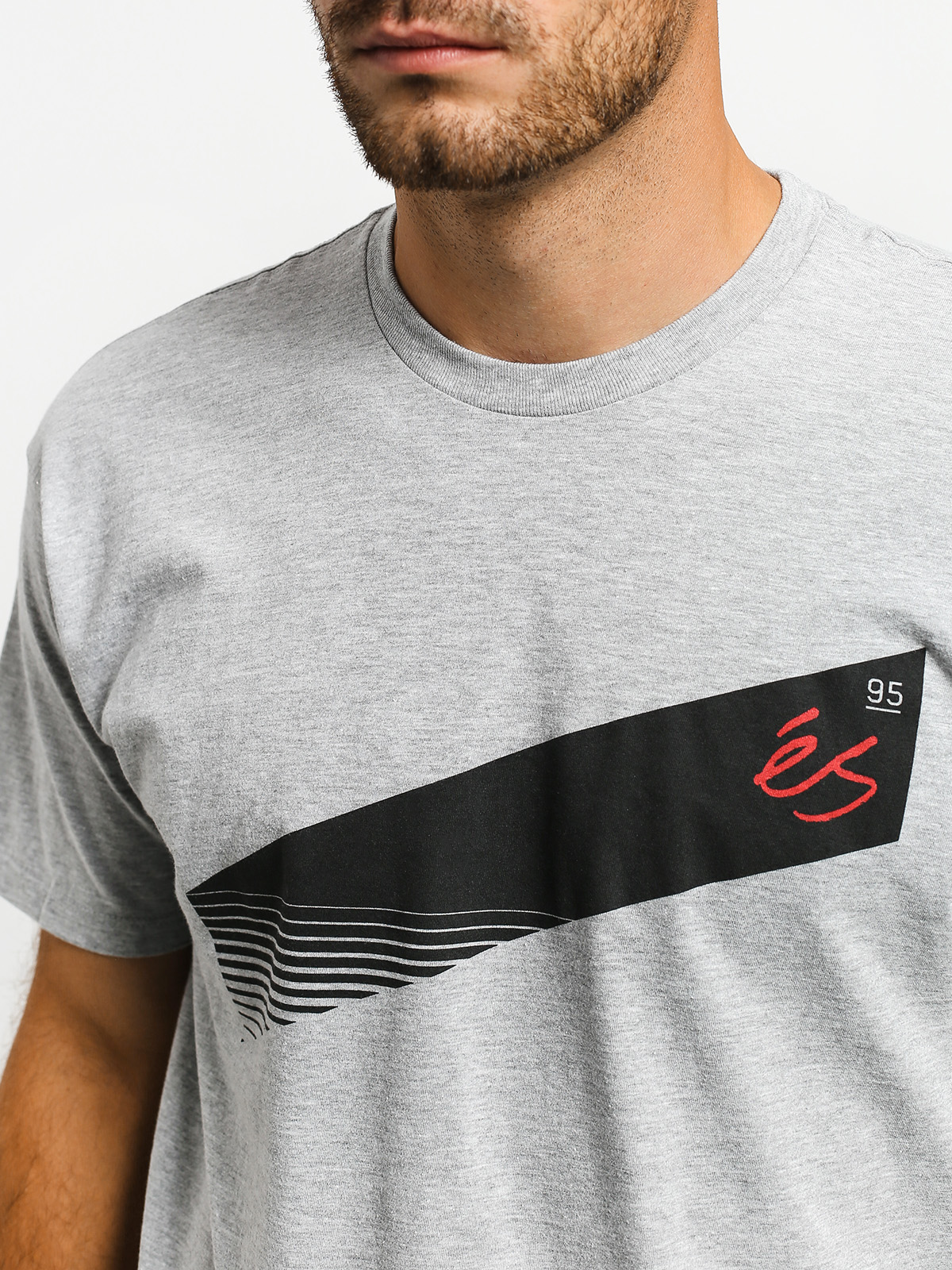T-shirt eS Script Stripe (grey/heather)