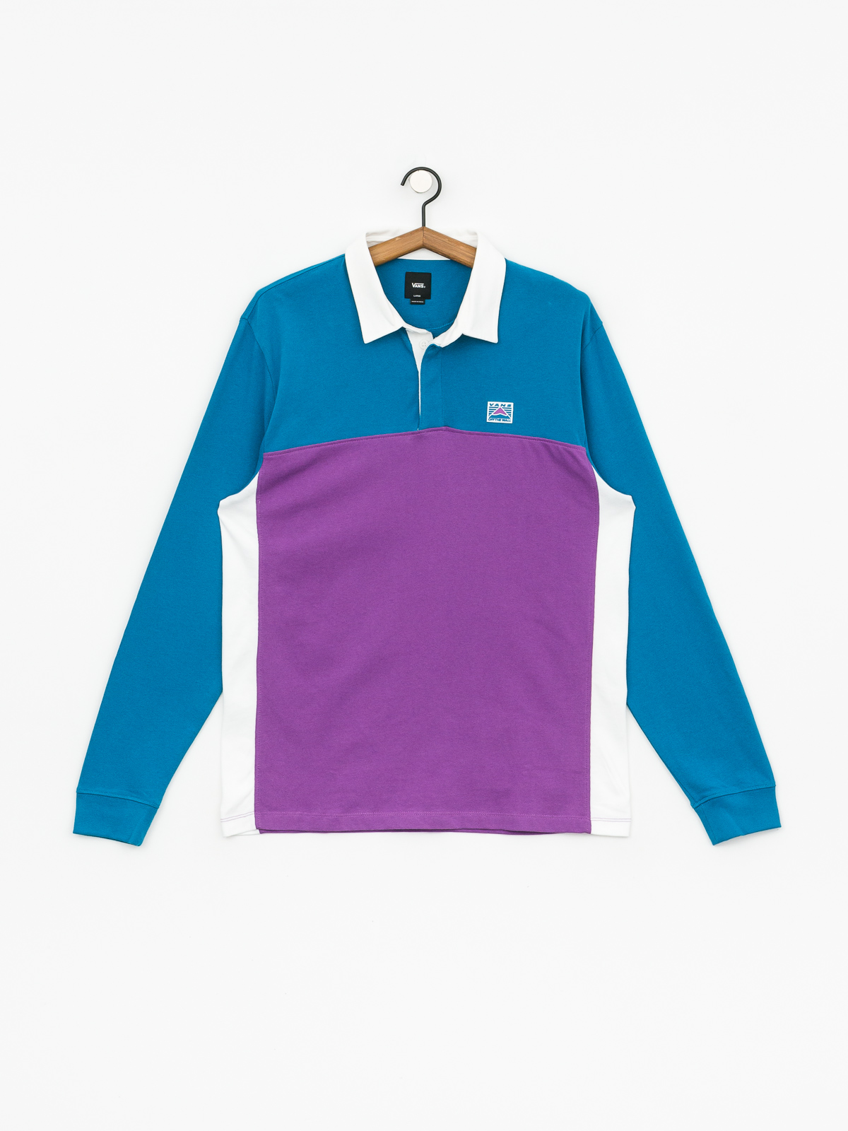 Longsleeve Vans Hi Point Colorblock Rugby (turkish tile/dewberry)
