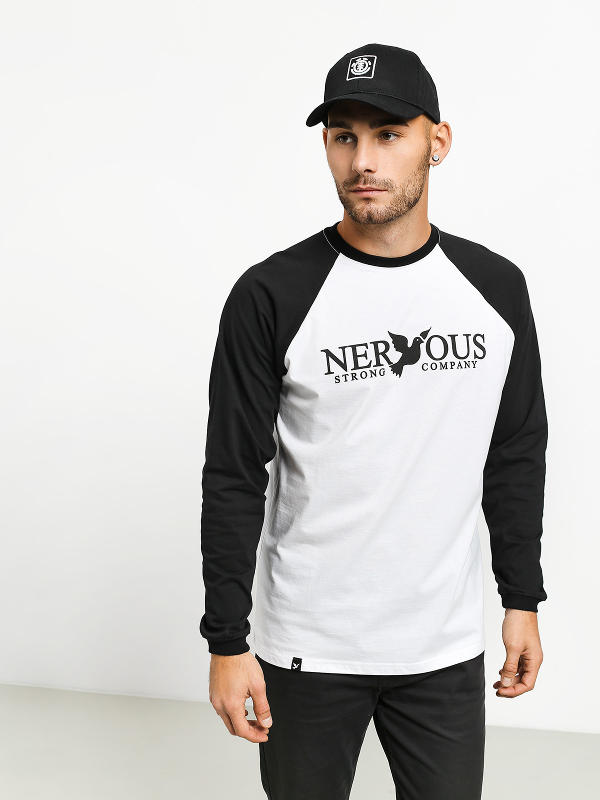 Longsleeve Nervous Classic (white/black)