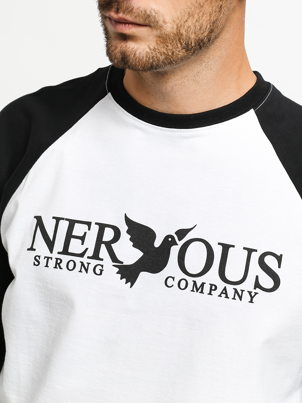 Longsleeve Nervous Classic (white/black)