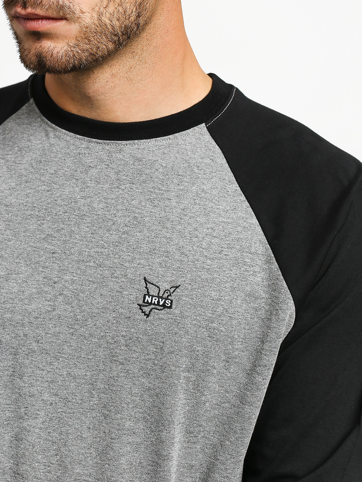 Longsleeve Nervous Icon (black/grey)