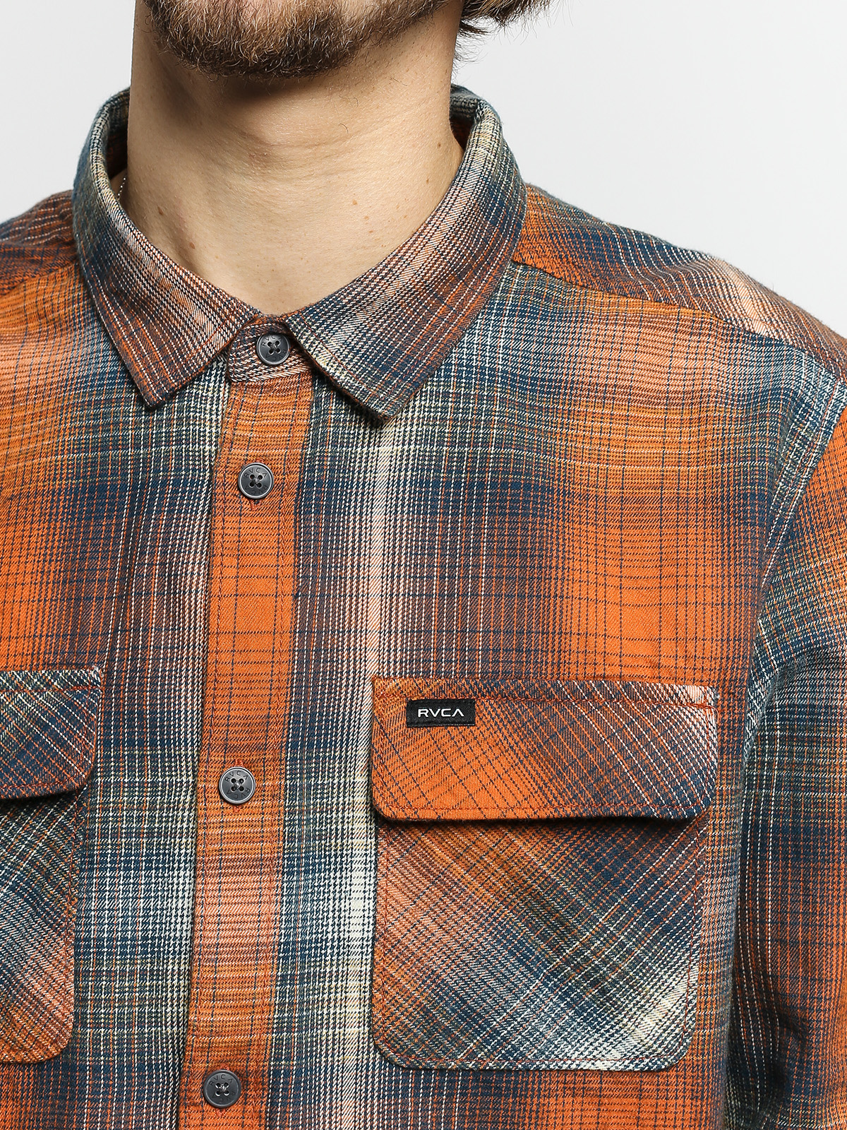 Koszula RVCA Muir Flannel Ls (rust orange)