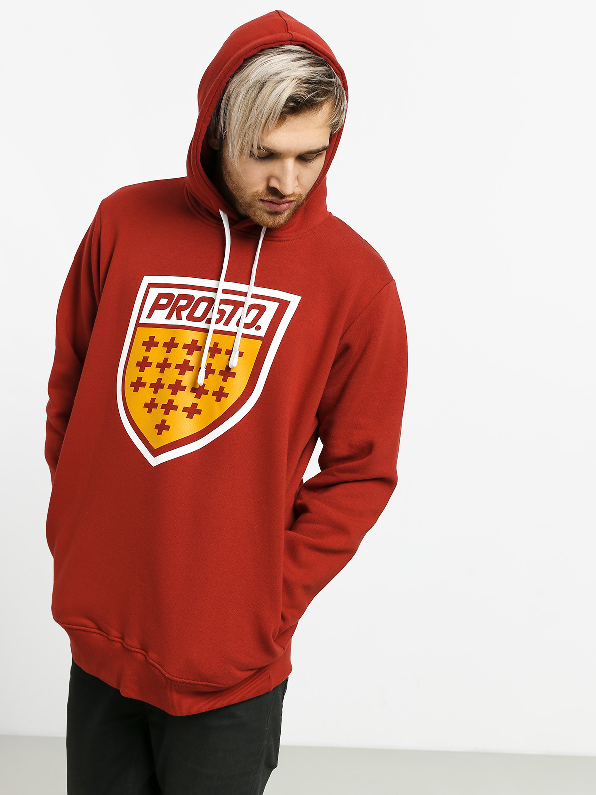 Bluza z kapturem Prosto Shield XX HD (bordo)