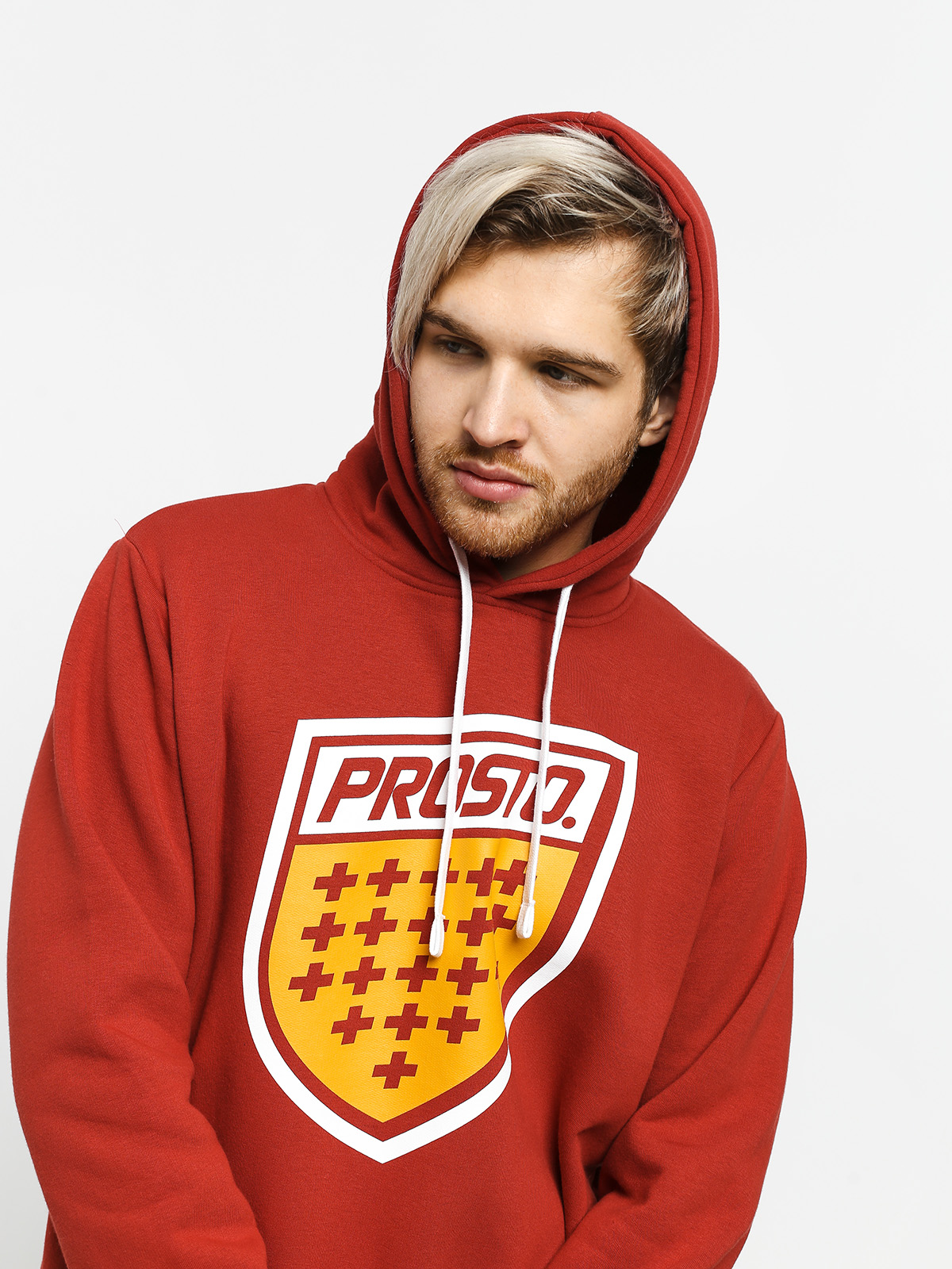 Bluza z kapturem Prosto Shield XX HD (bordo)