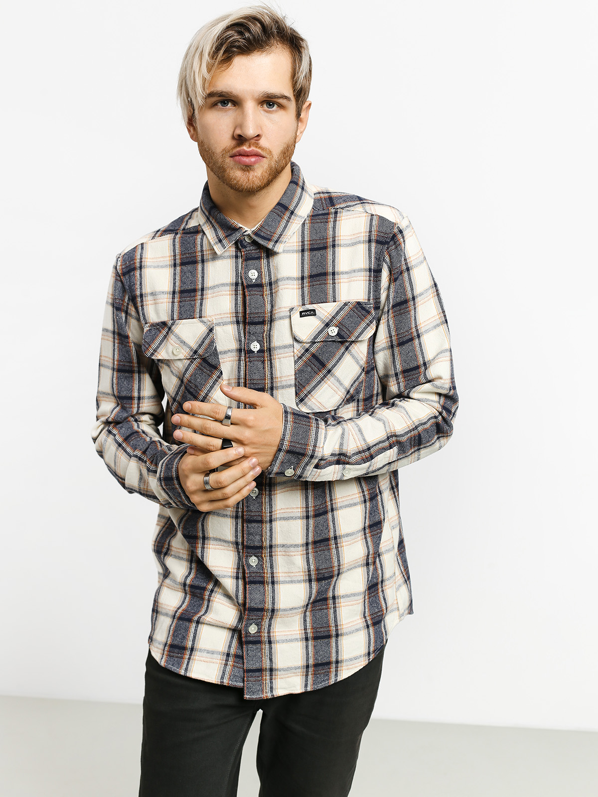 Koszula RVCA Thatll Work Flannel (silver bleach)