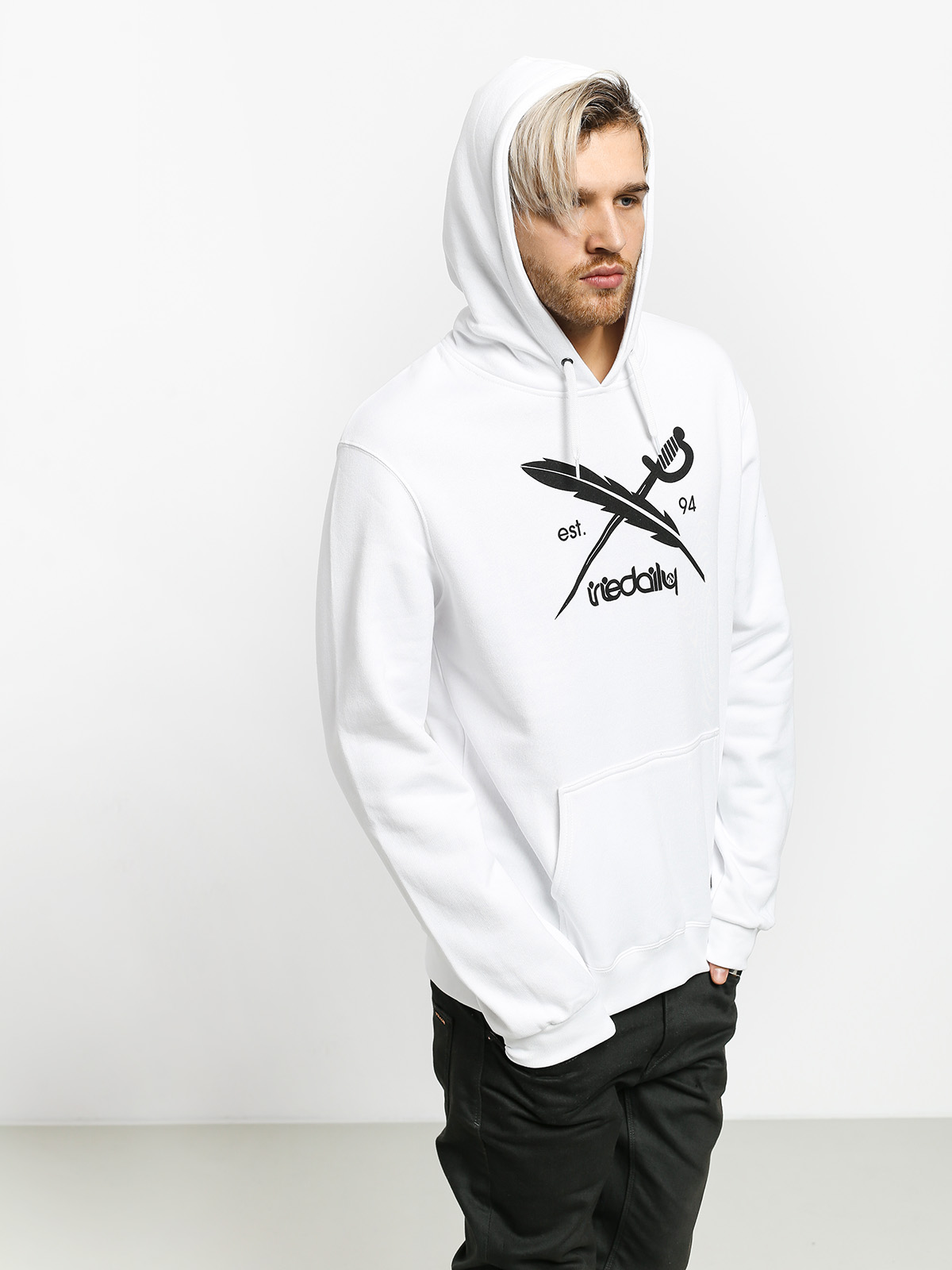 Bluza z kapturem Iriedaily Daily Flag HD (white)