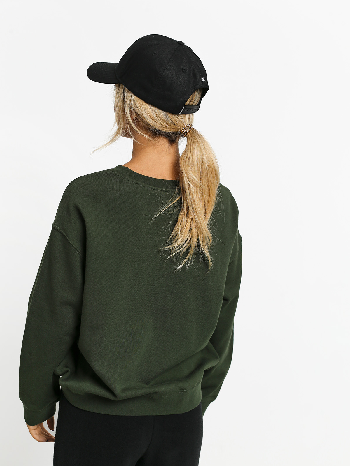 Bluza Element Logo Crew Wmn (olive drab)