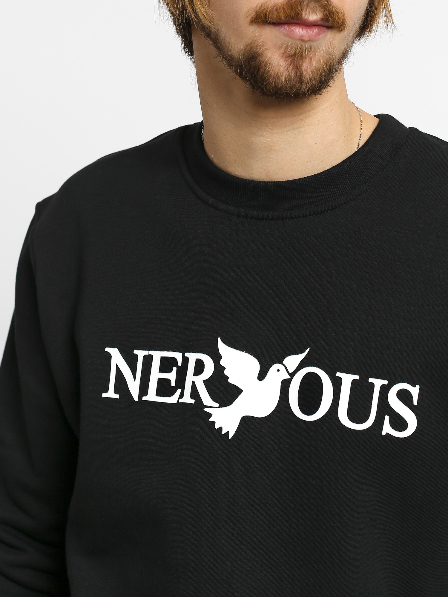 Bluza Nervous Classic Crew (black/white)