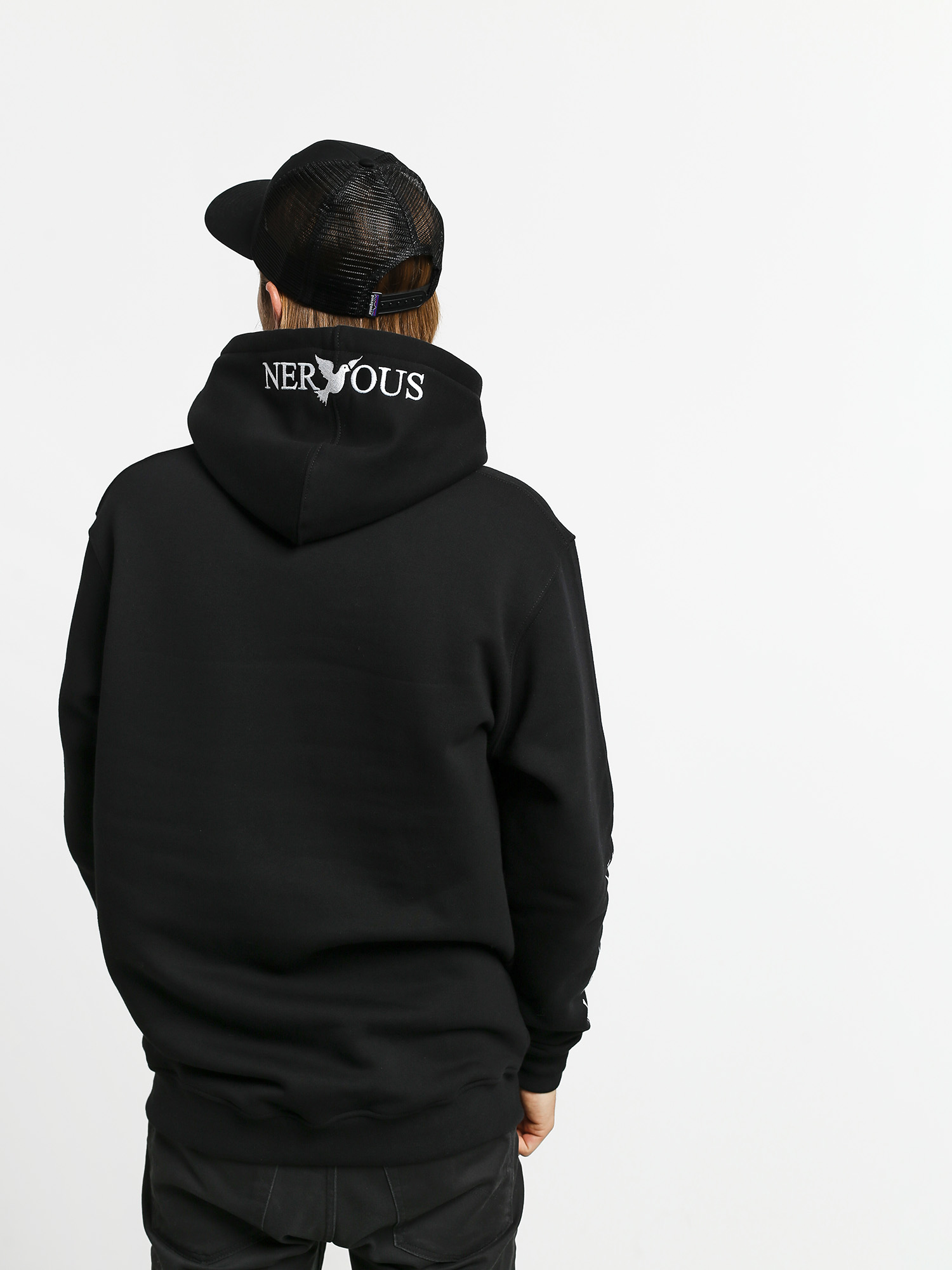Bluza z kapturem Nervous Cls HD (black/white)