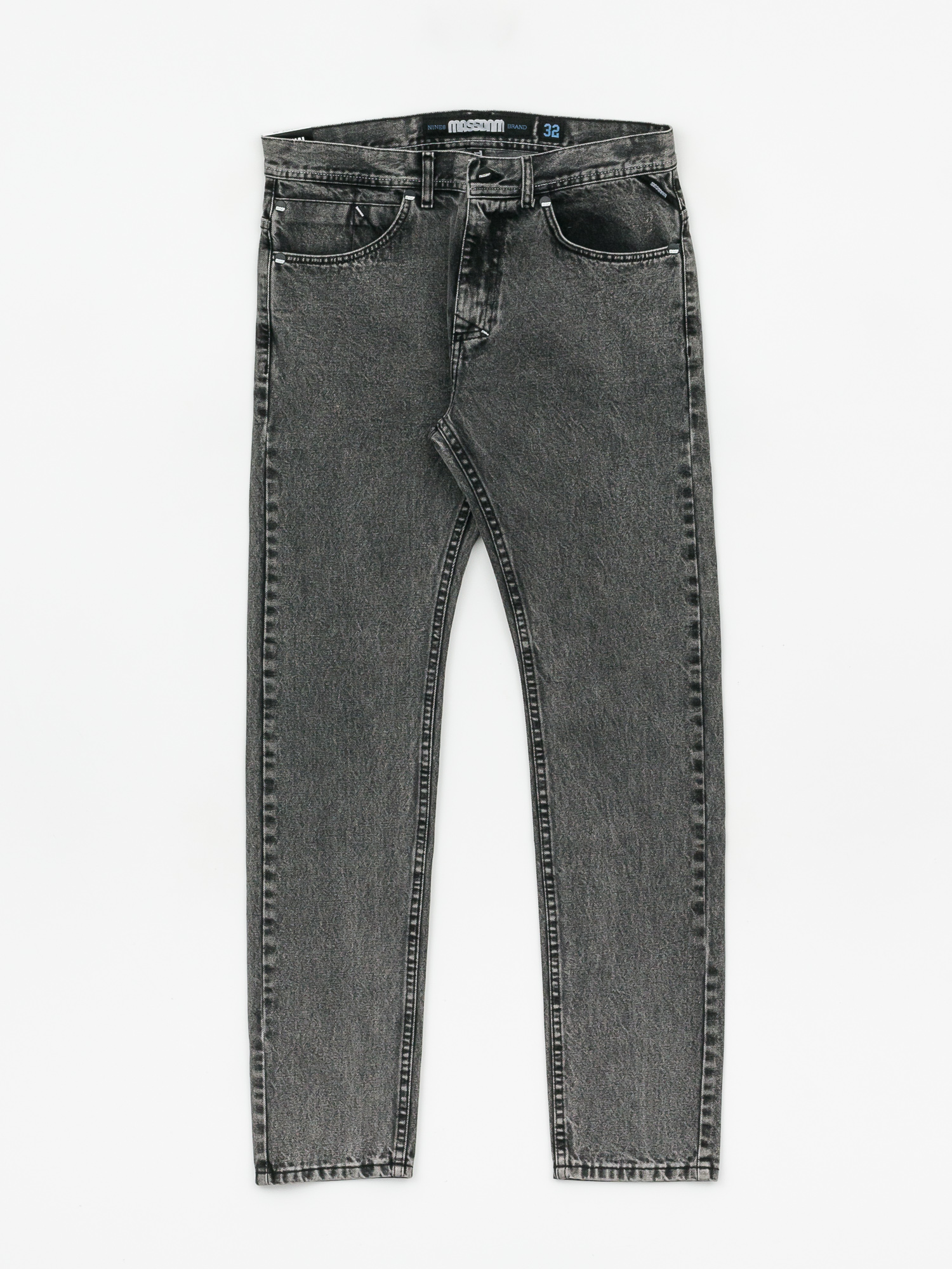 Spodnie MassDnm Signature Jeans Tapered Fit (black stone washed)