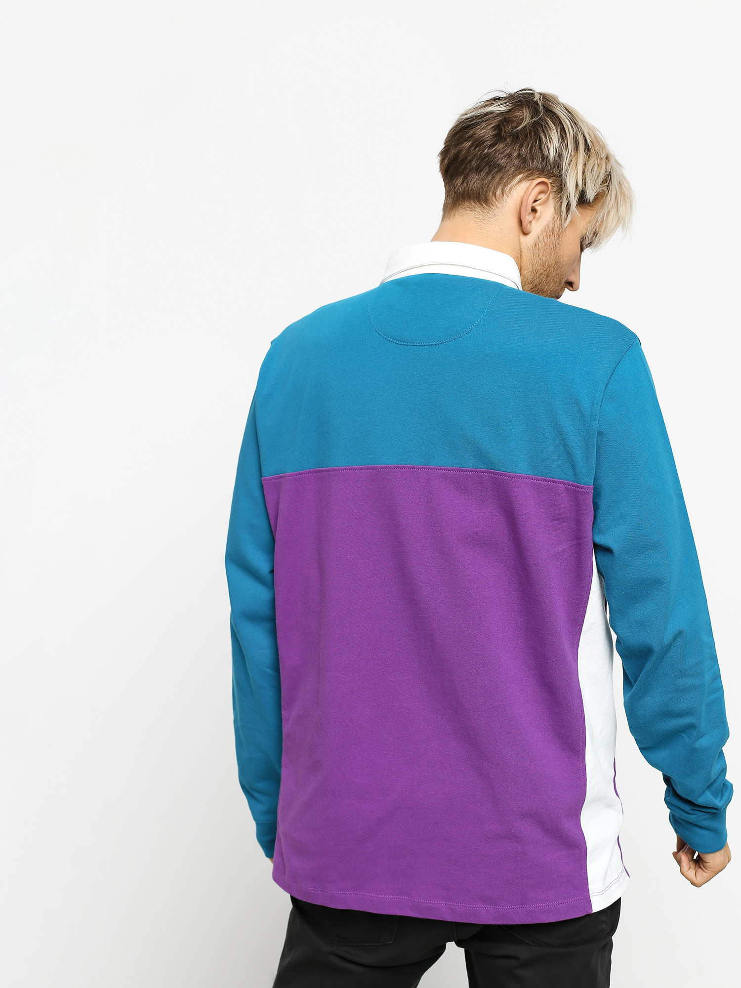 Longsleeve Vans Hi Point Colorblock Rugby (turkish tile/dewberry)