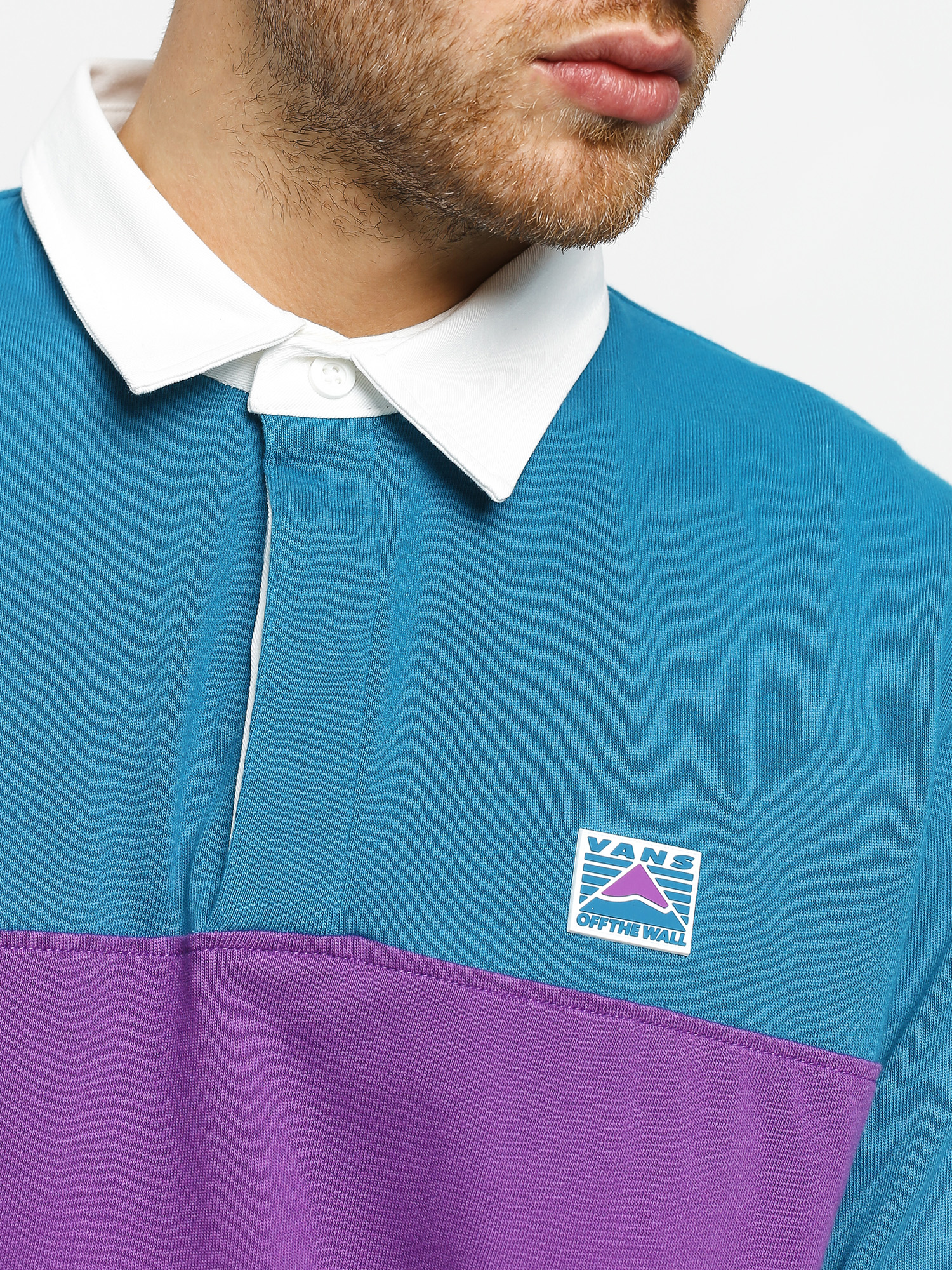 Longsleeve Vans Hi Point Colorblock Rugby (turkish tile/dewberry)