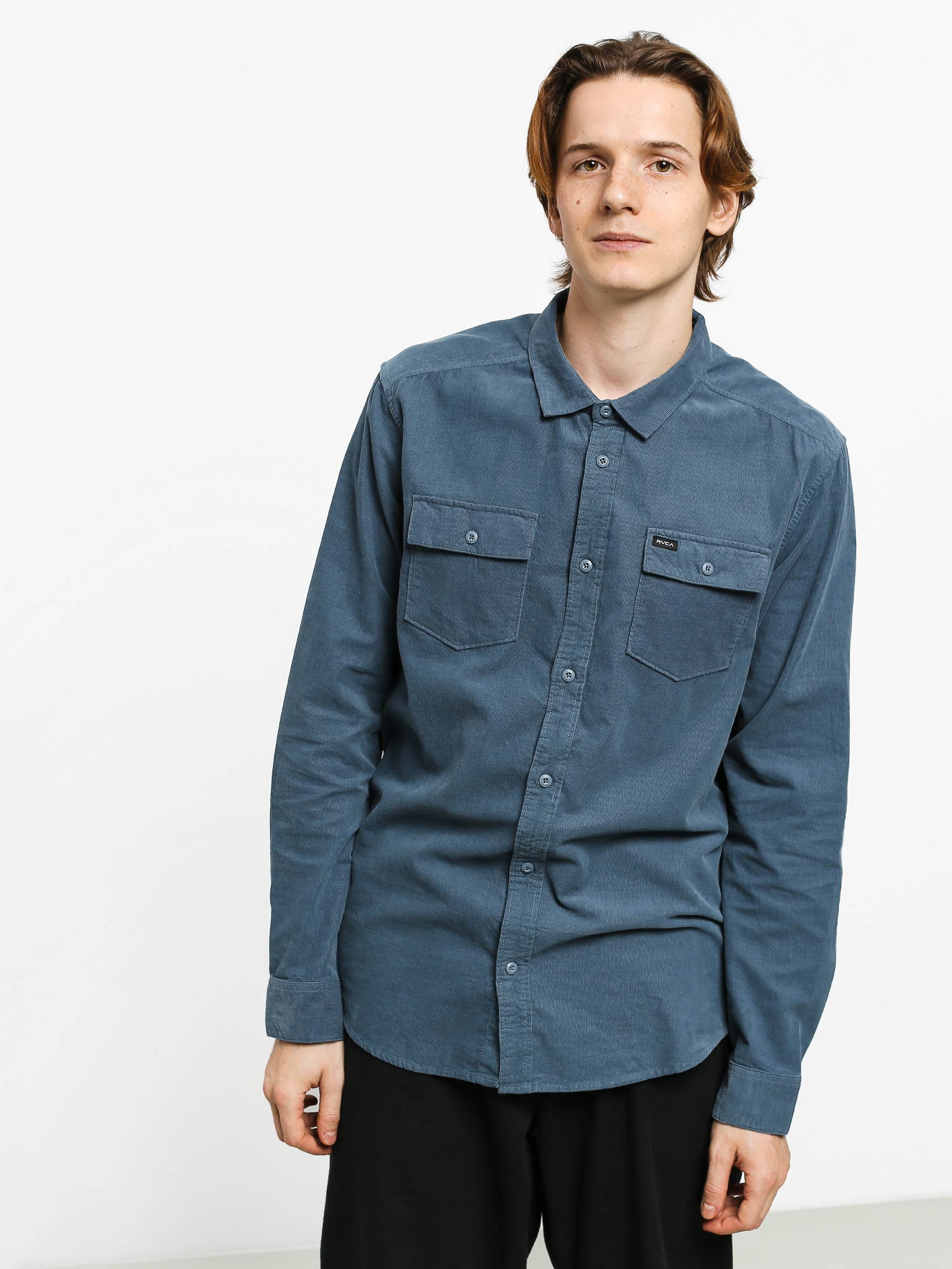 Koszula RVCA Freeman Cord Ls (china blue)