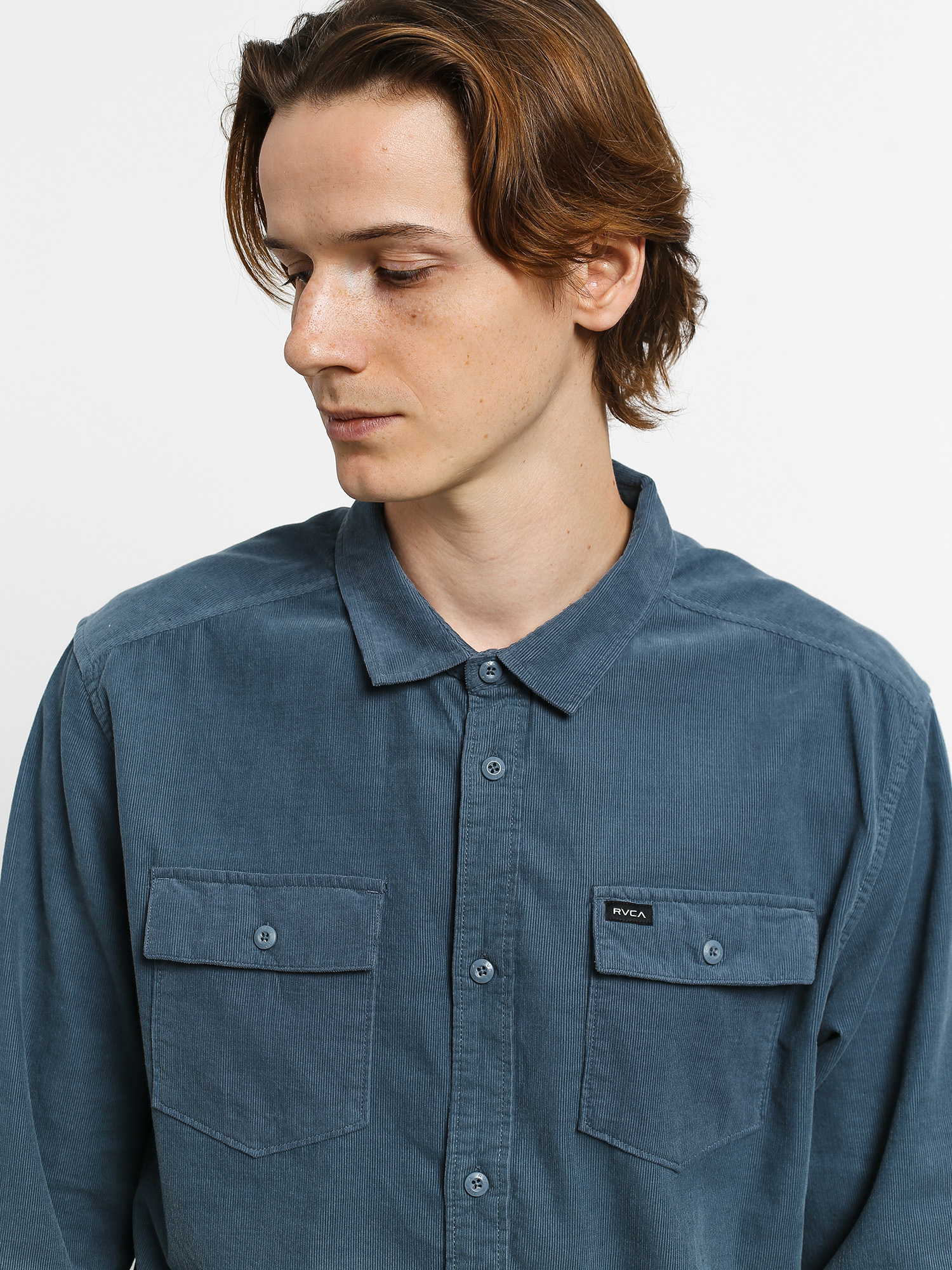 Koszula RVCA Freeman Cord Ls (china blue)