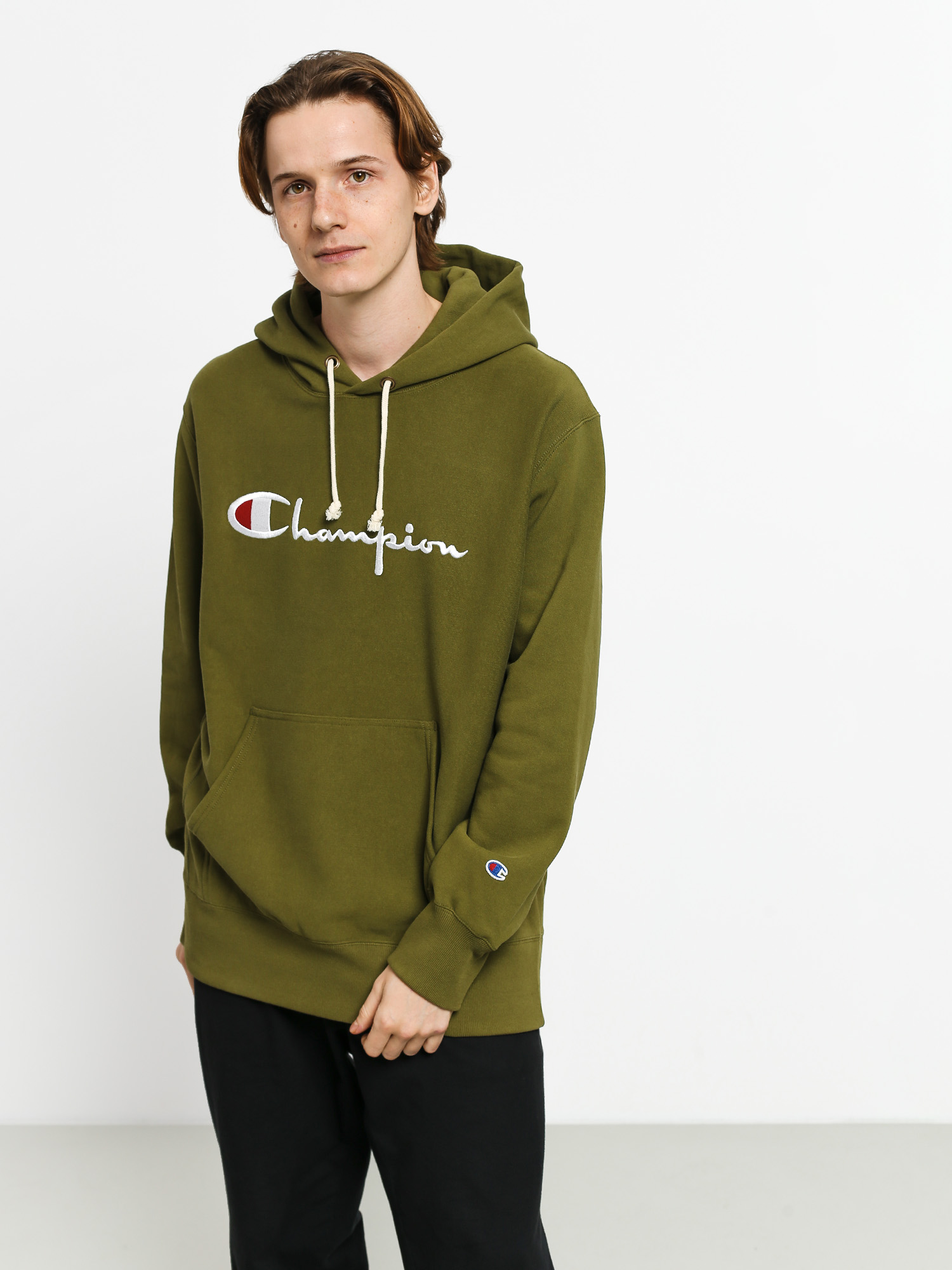 Bluza z kapturem Champion Reverse Weave Hooded Big Logo HD (cpo)