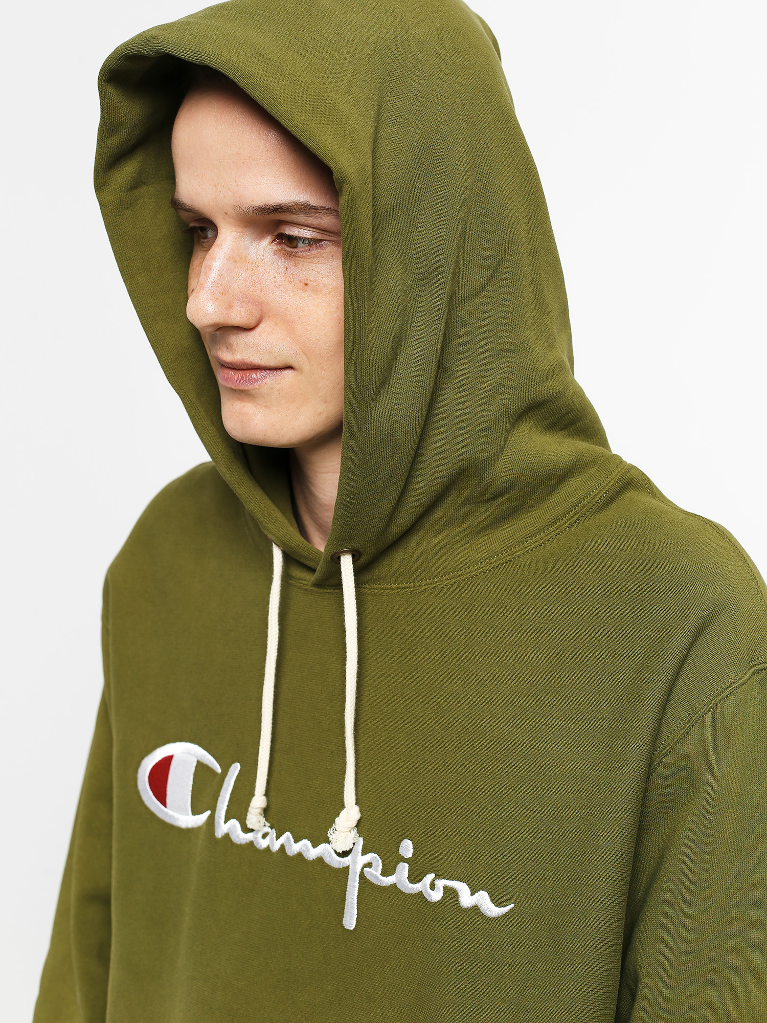 Bluza z kapturem Champion Reverse Weave Hooded Big Logo HD (cpo)
