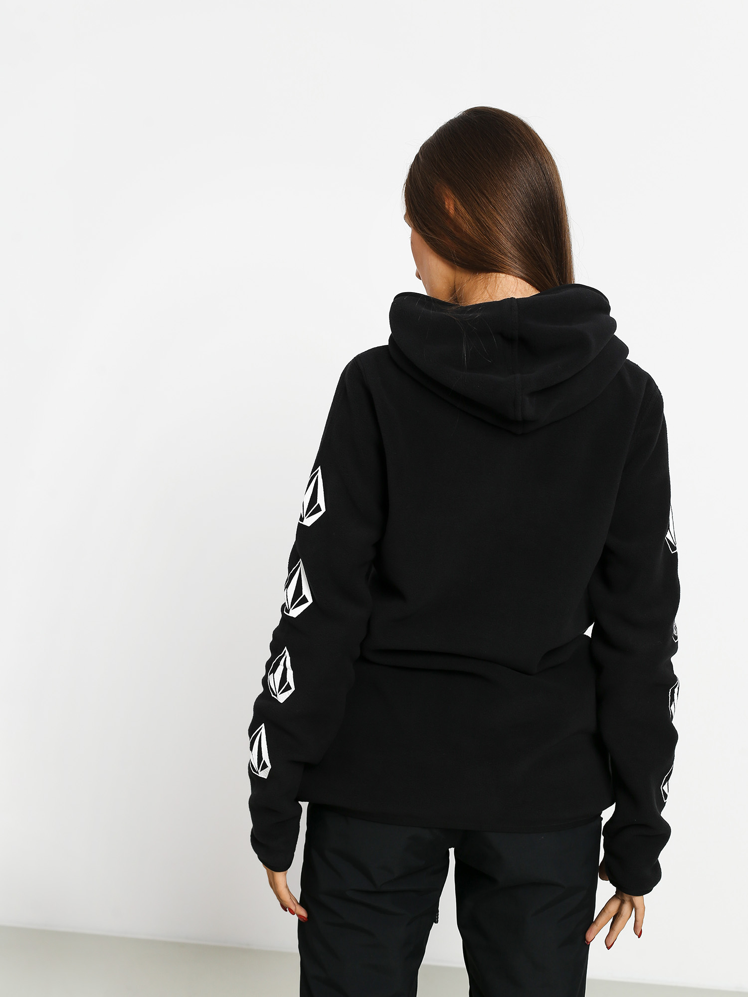 Damska Bluza z kapturem Volcom Polartec Mid HD (blk)