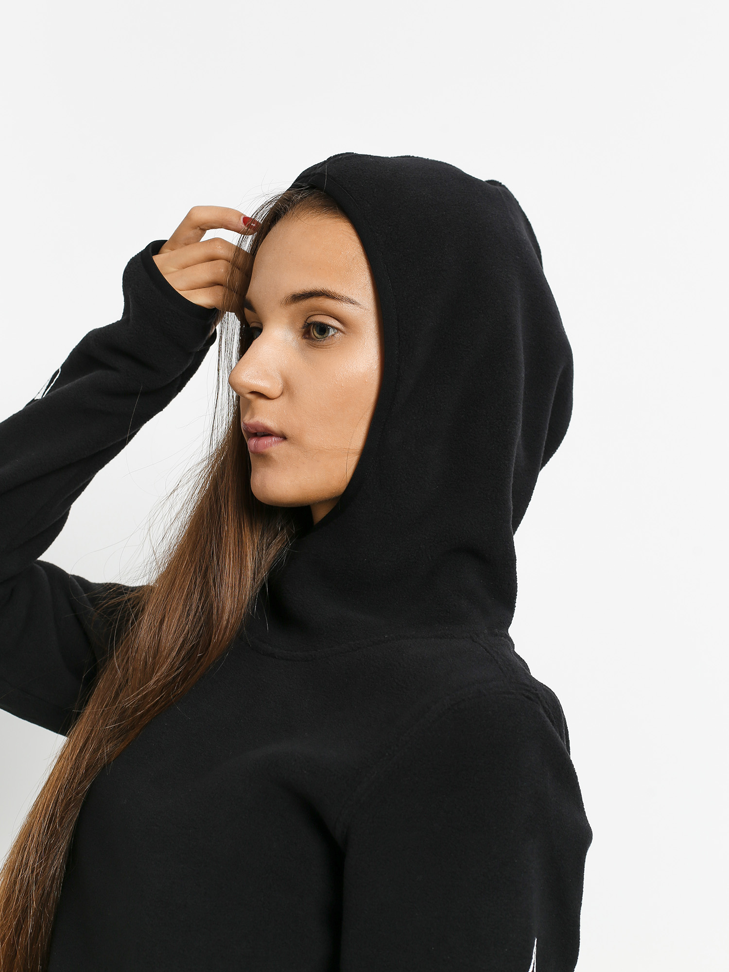 Damska Bluza z kapturem Volcom Polartec Mid HD (blk)