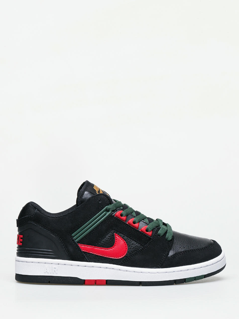 Buty Nike SB Air Force II Low (black/gym red deep forest)