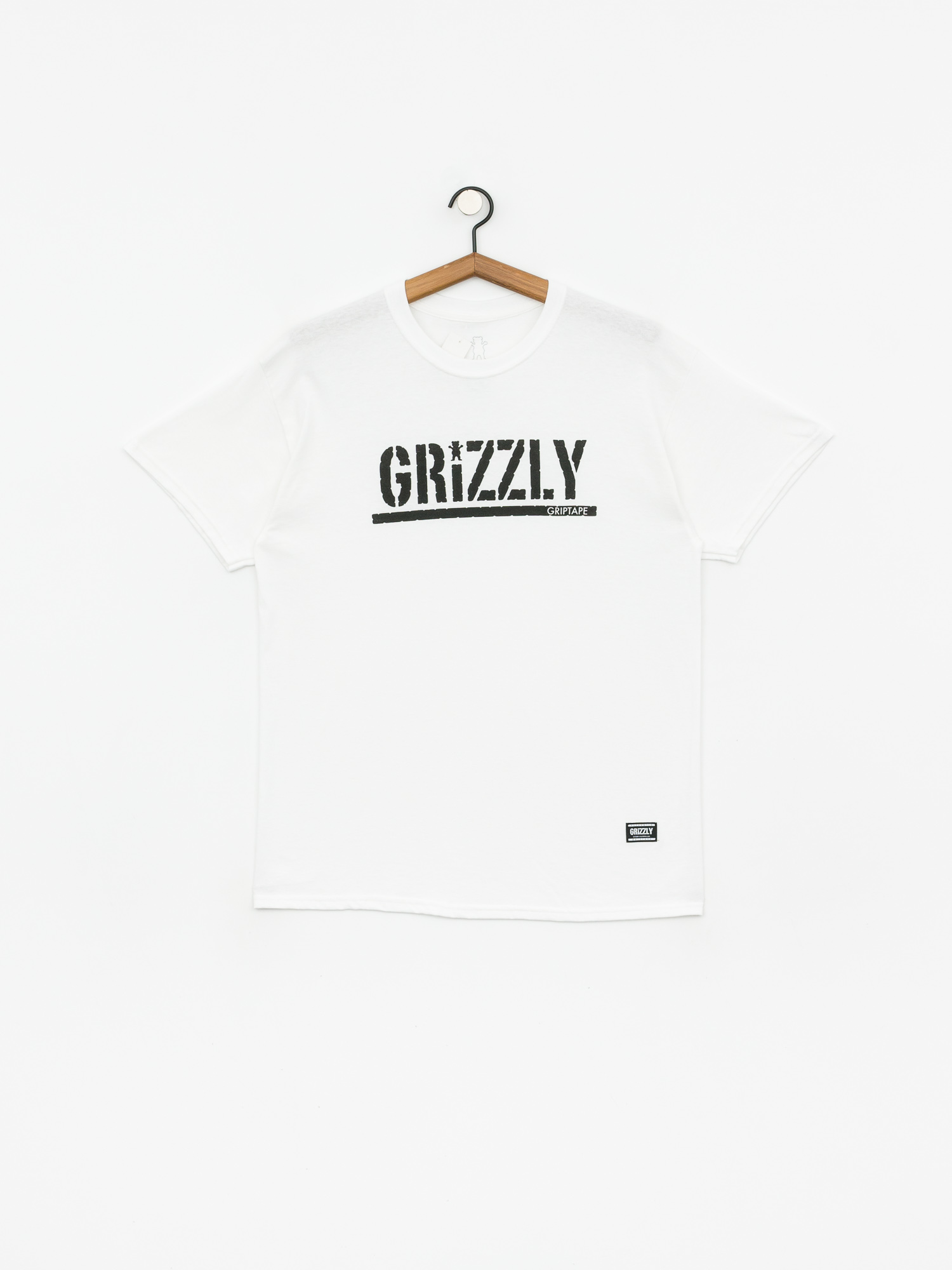 T-shirt Grizzly Griptape Stamp (white/black)