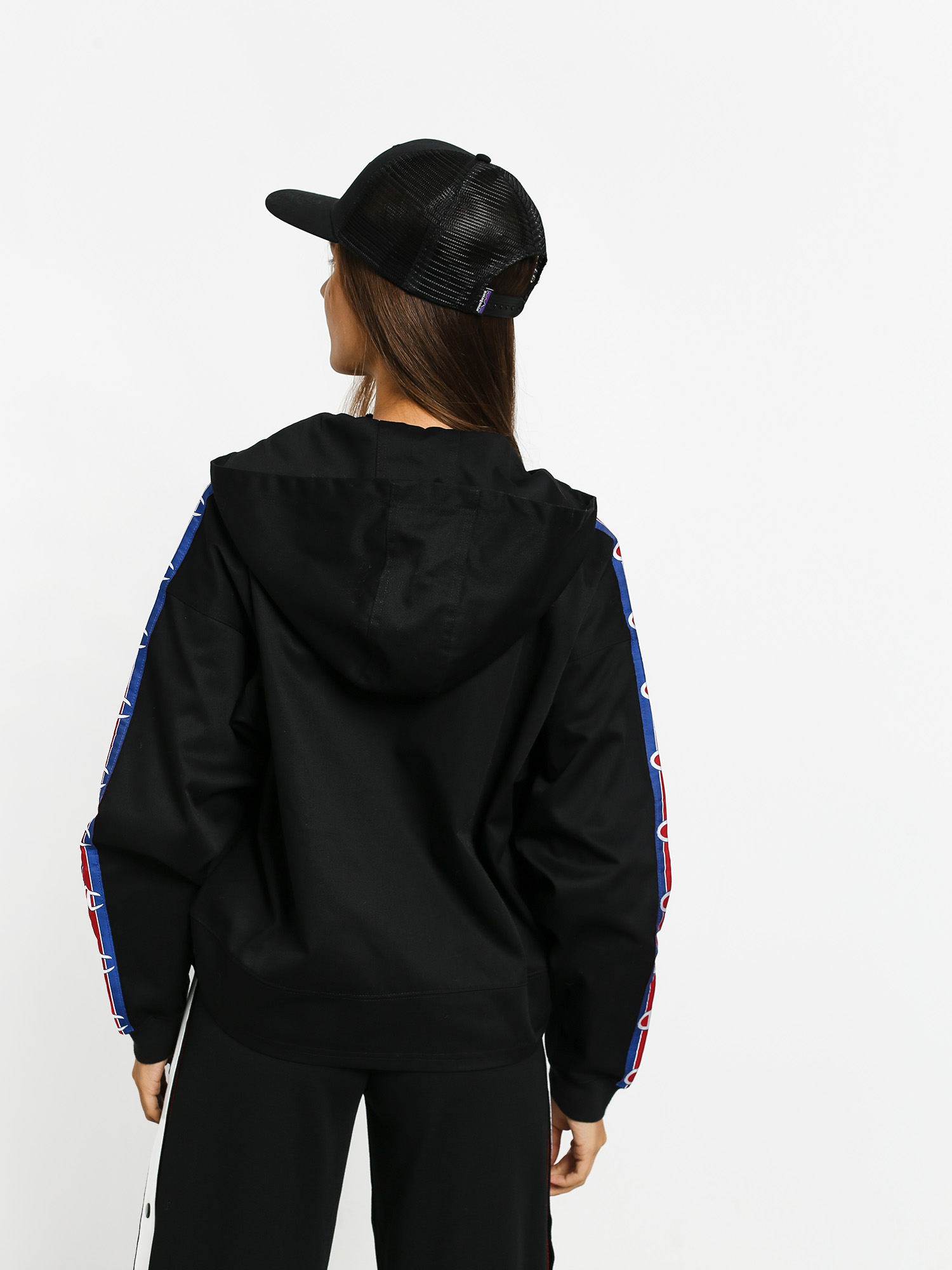 Bluza z kapturem Champion Diagonal Hooded Full Zip ZHD Wmn (nbk)