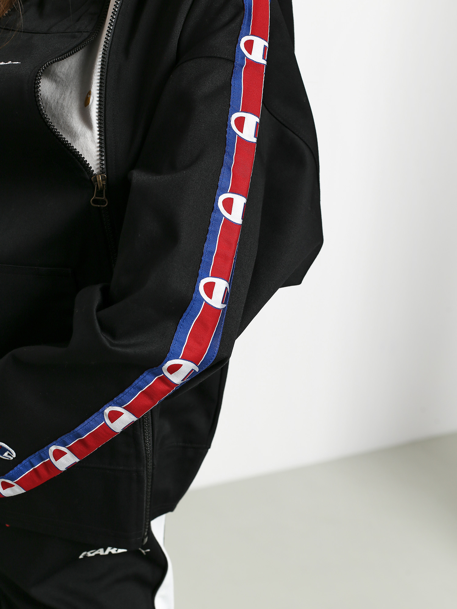Bluza z kapturem Champion Diagonal Hooded Full Zip ZHD Wmn (nbk)