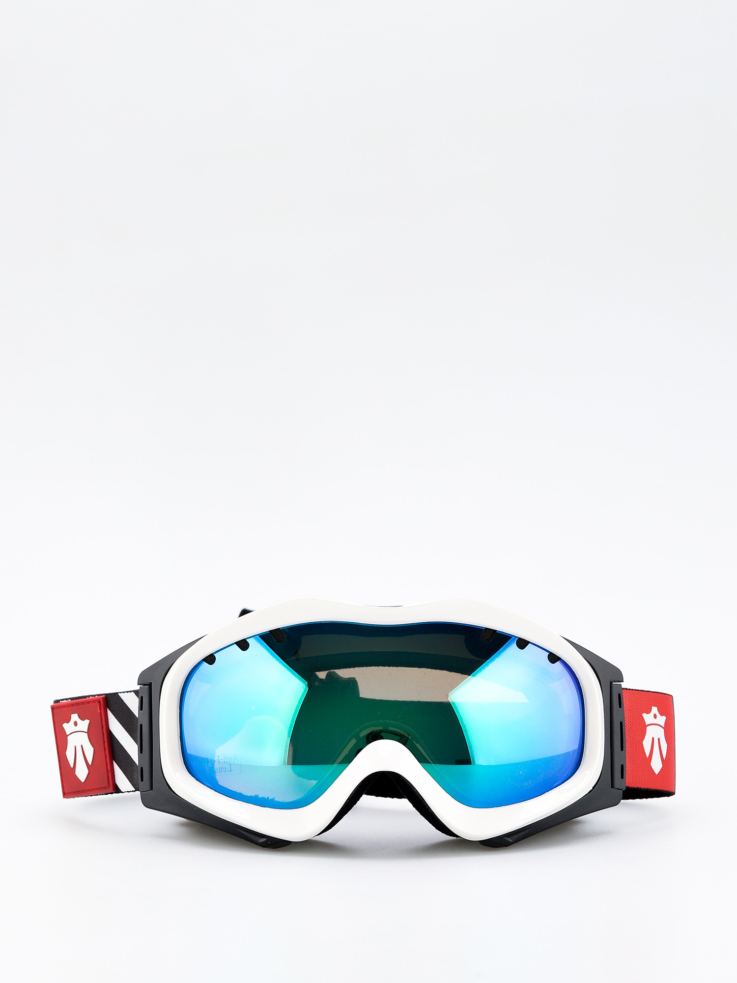 Gogle Majesty Patrol (glossy white/green emerald mirror/clear amber)