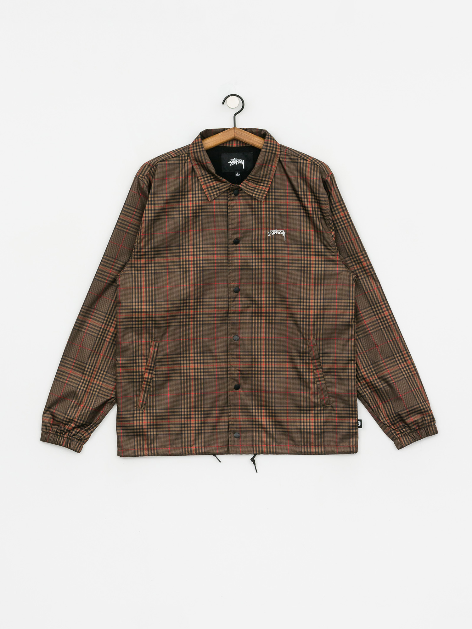 Kurtka Stussy Plaid Coach (brown)