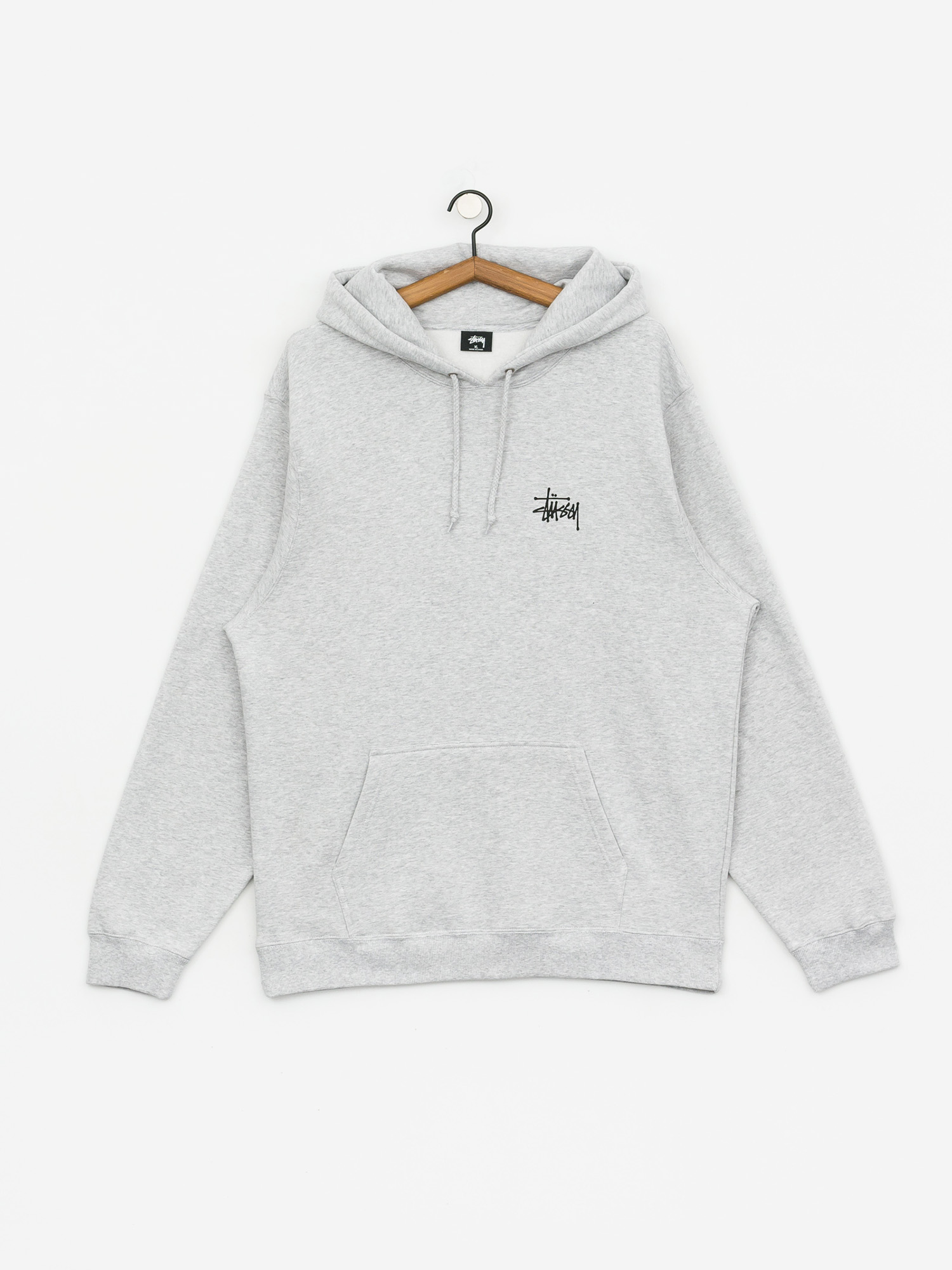 Bluza z kapturem Stussy Basic Stussy HD (ash heather)