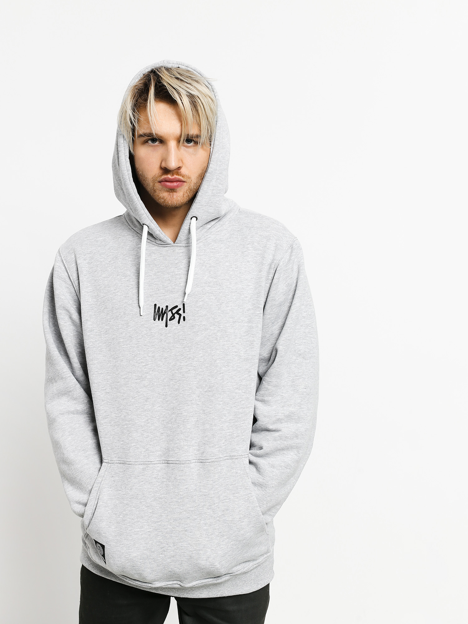 Bluza z kapturem MassDnm Signature Small Logo HD (light heather grey)