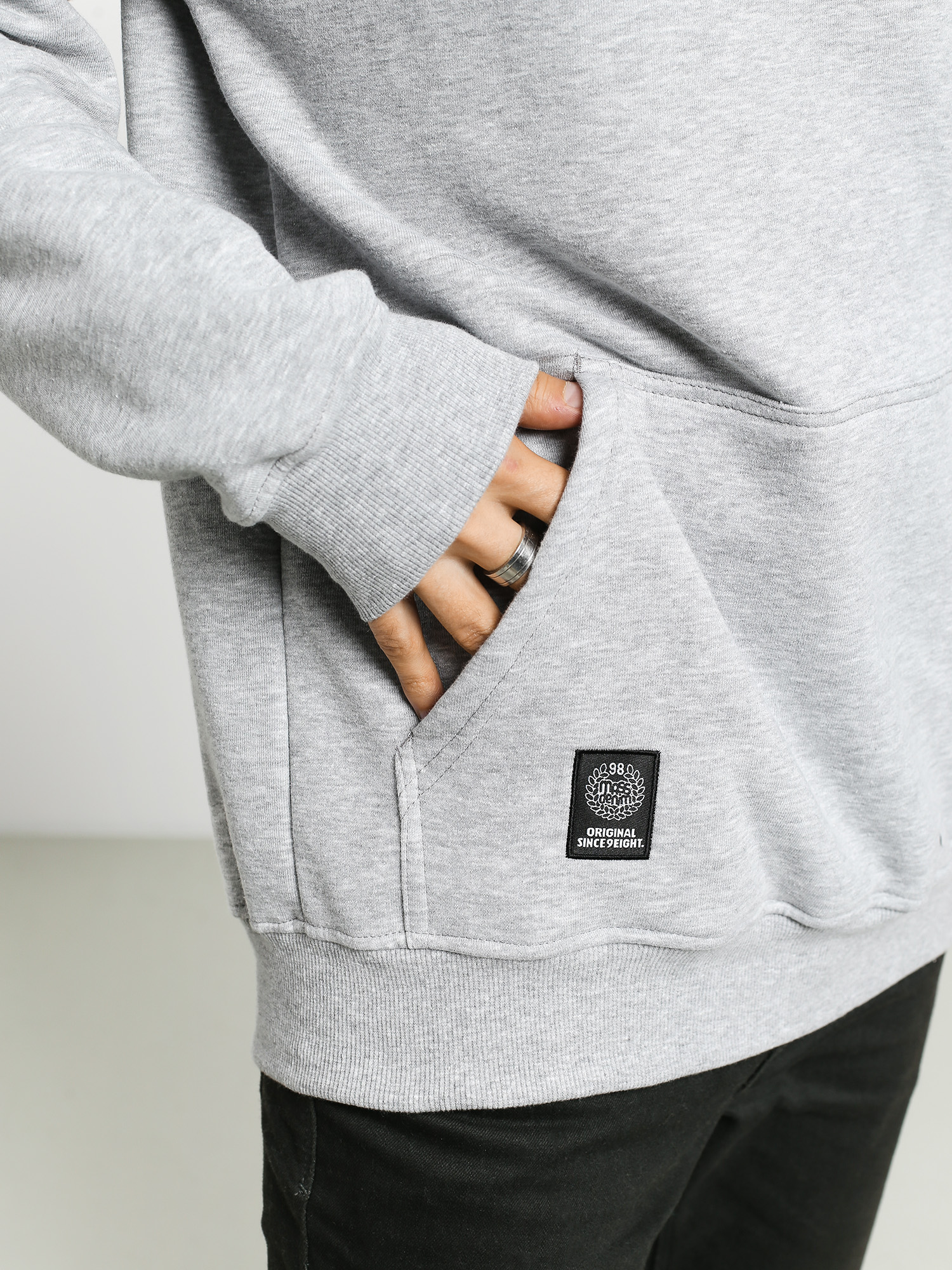 Bluza z kapturem MassDnm Signature Small Logo HD (light heather grey)