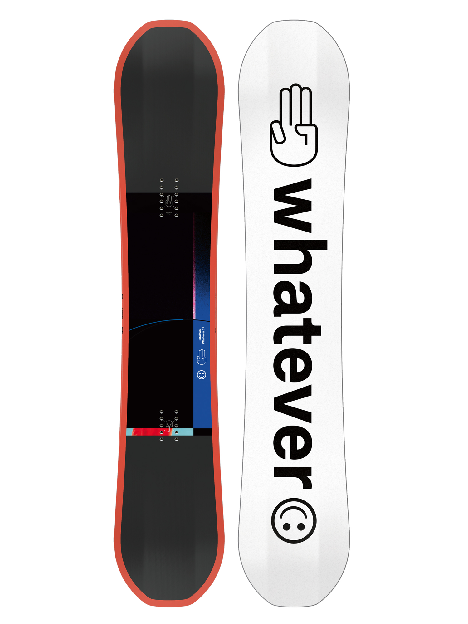 Męska Deska snowboardowa Bataleon Whatever (white/black/orange)