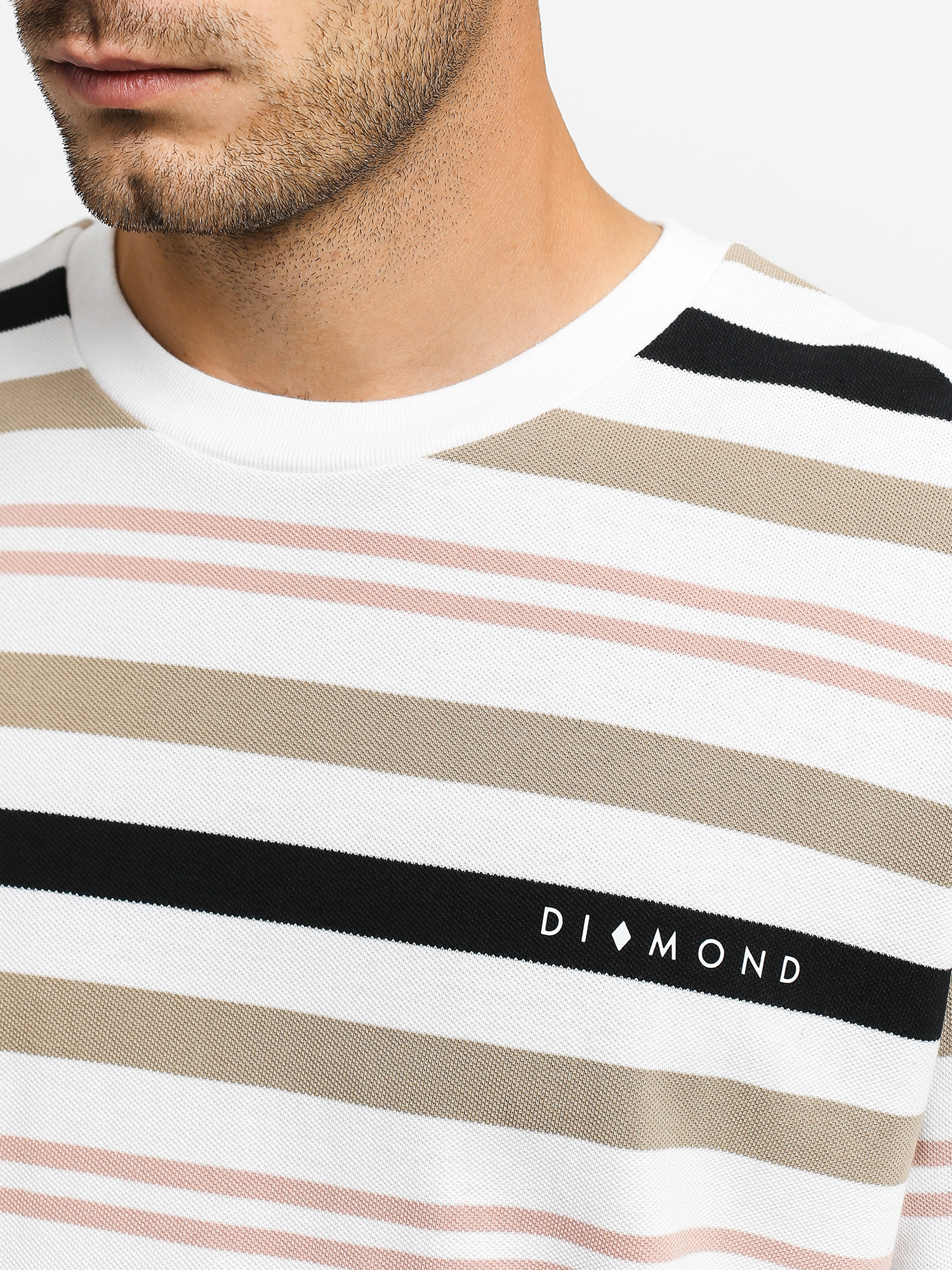 Longsleeve Diamond Supply Co. Marquise Striped (white)