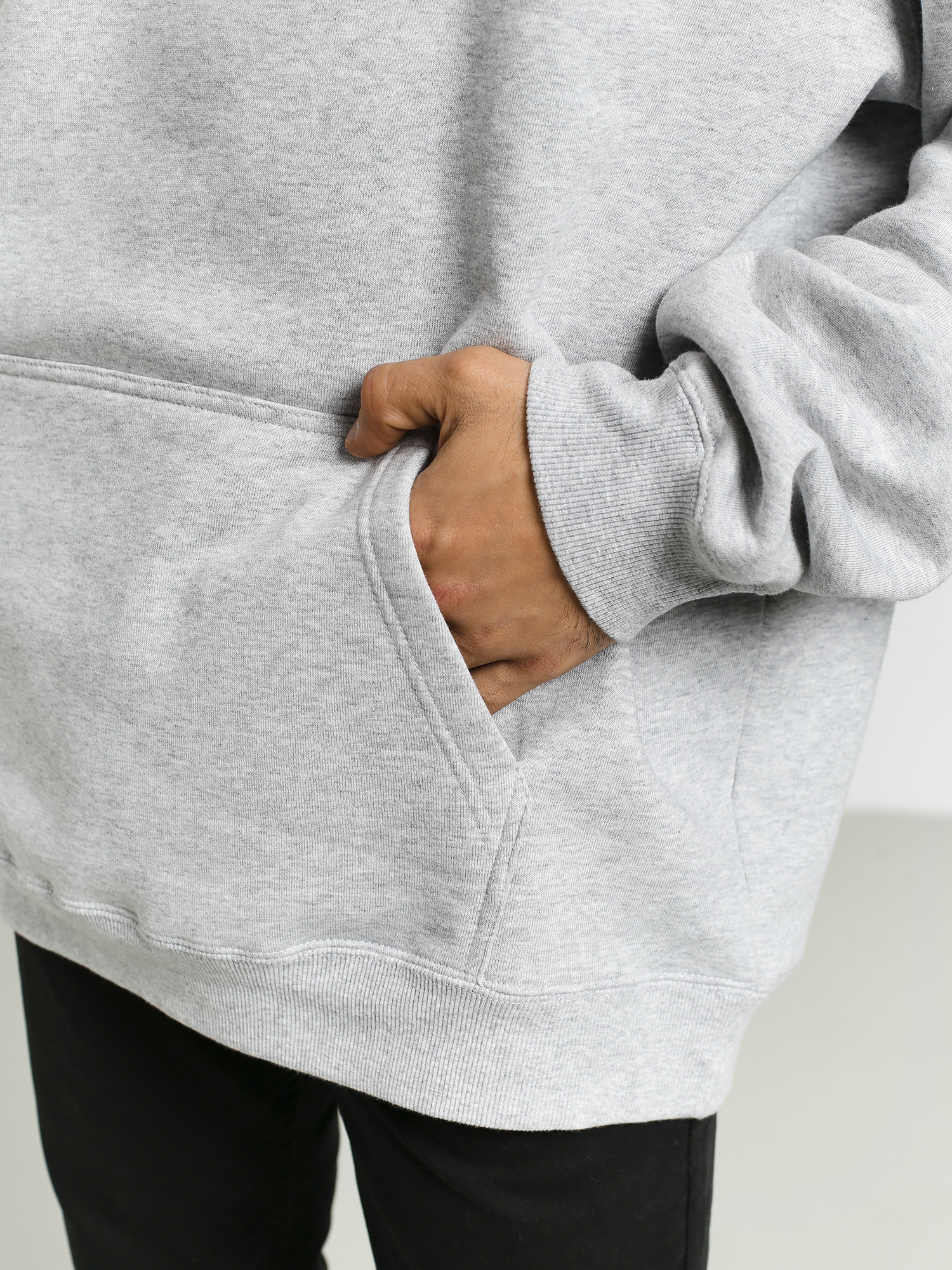 Bluza z kapturem Stussy Basic Stussy HD (ash heather)