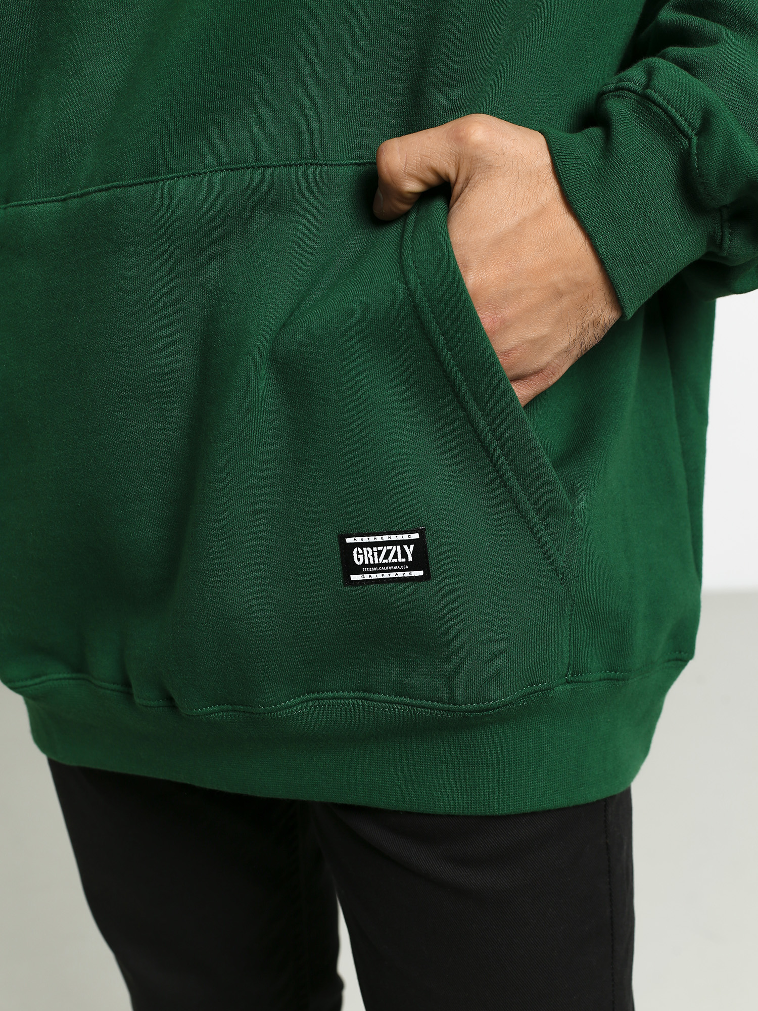 Bluza z kapturem Grizzly Griptape Og Bear Embroidered HD (forest/lime)