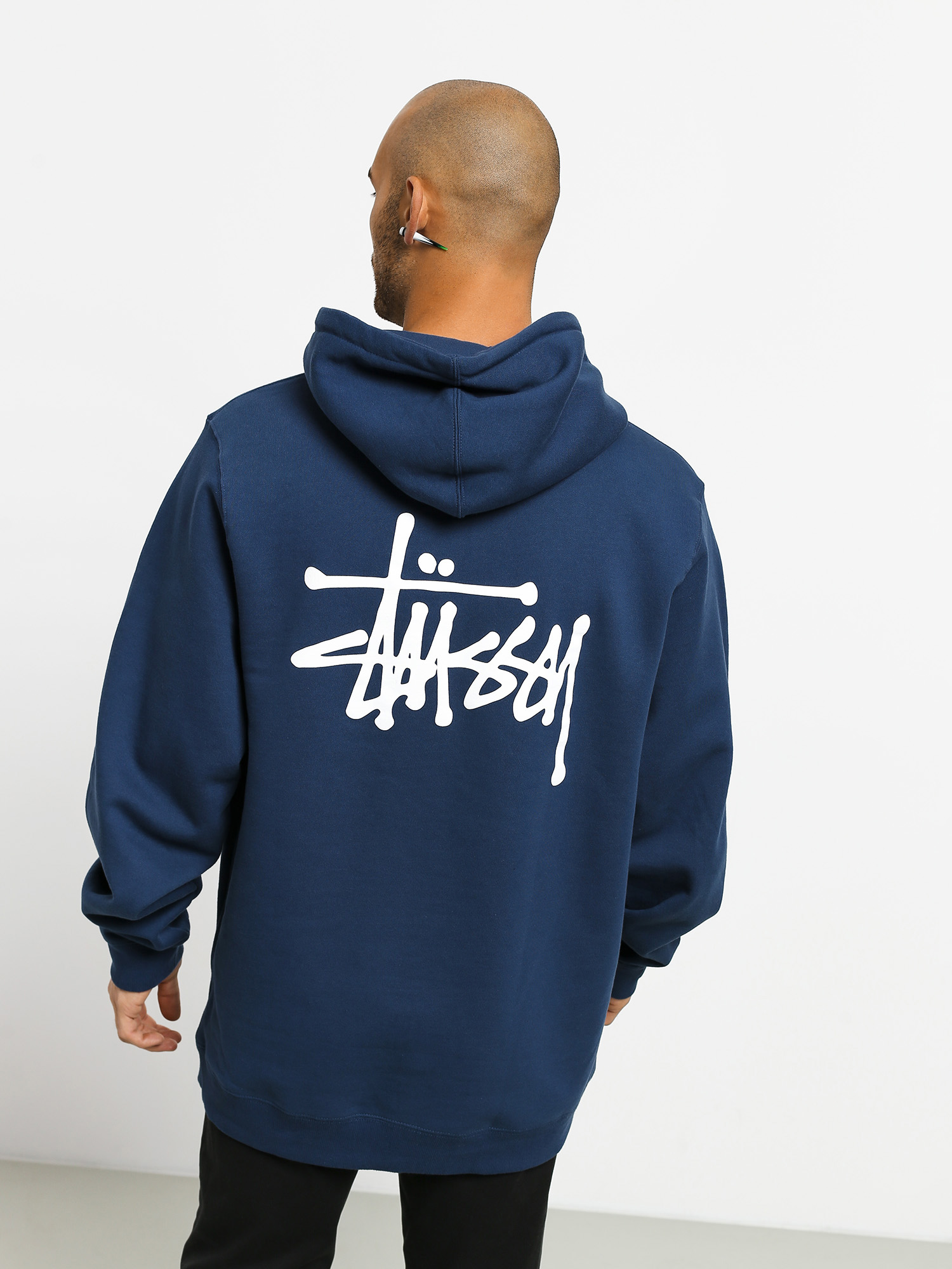 Bluza z kapturem Stussy Basic Stussy HD (navy)