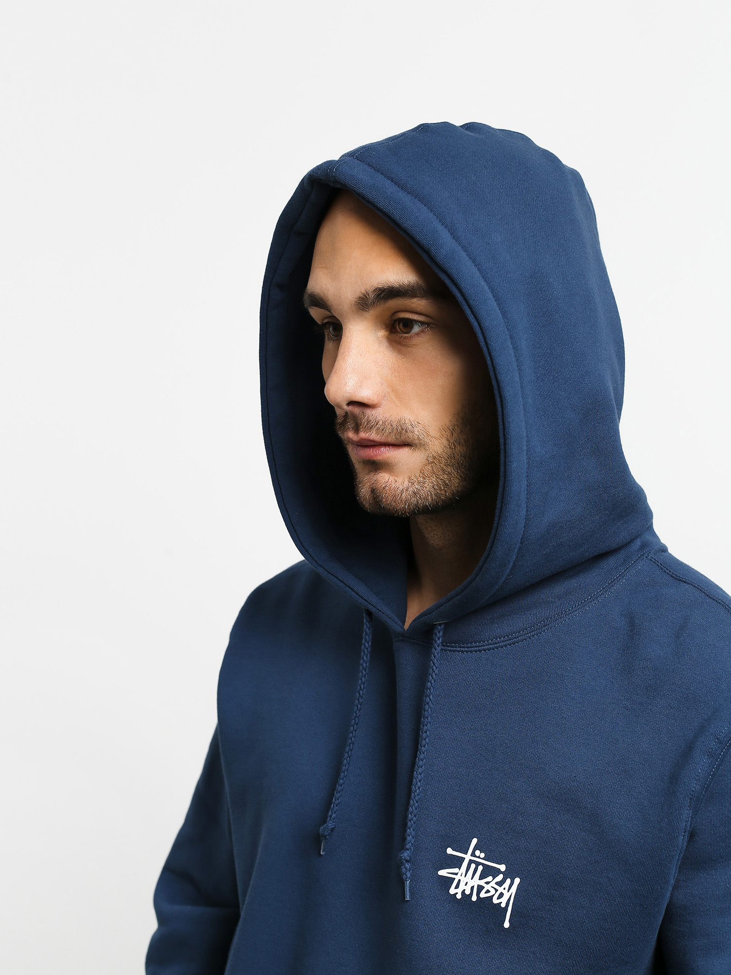 Bluza z kapturem Stussy Basic Stussy HD (navy)