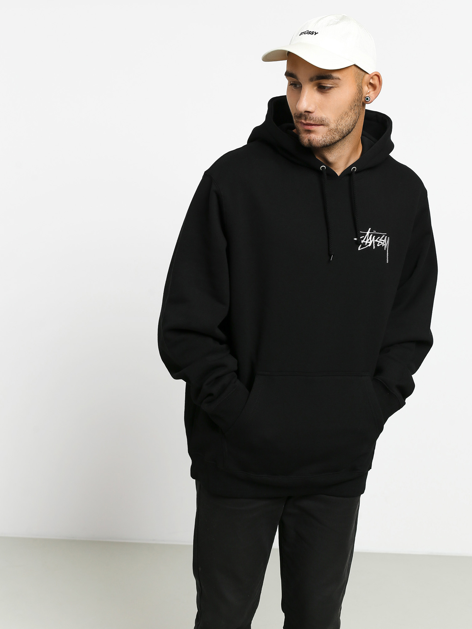Bluza z kapturem Stussy Stussy App HD (black)