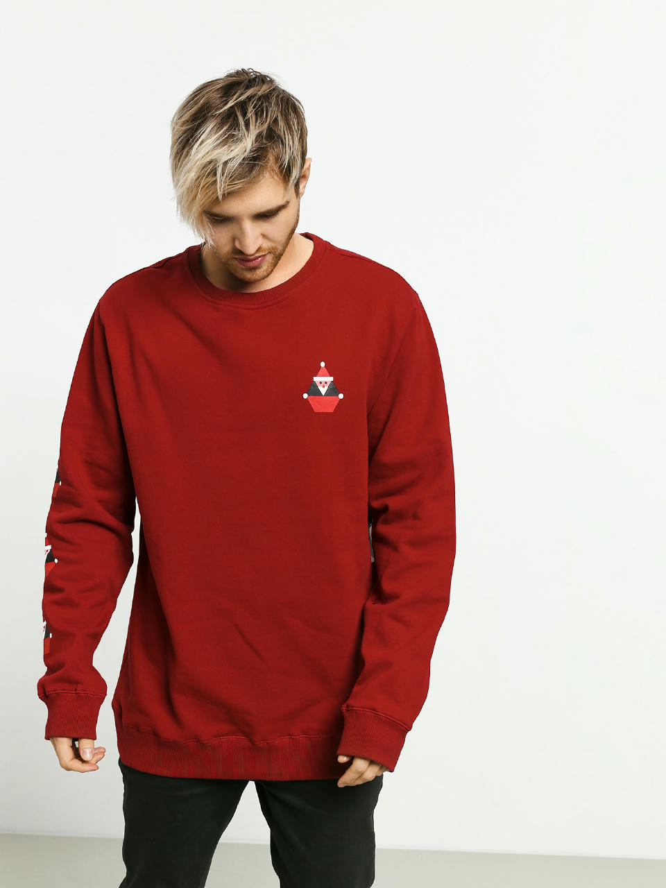 Bluza Volcom Santastone Crew Flc (deep red)