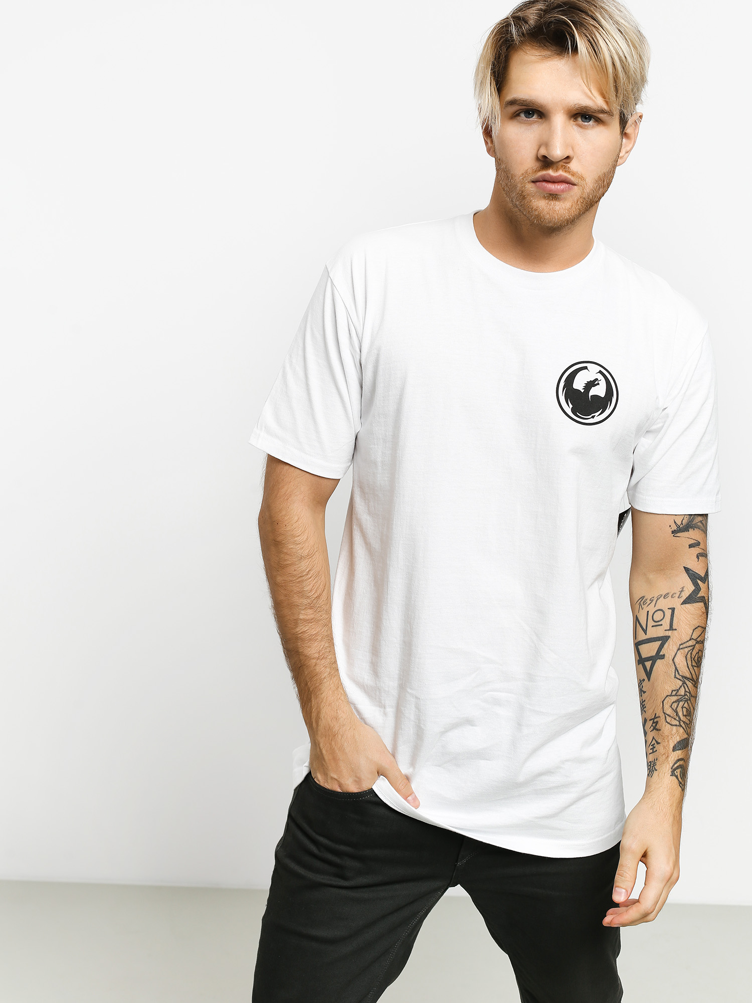 T-shirt Dragon Icon Staple Line (white)