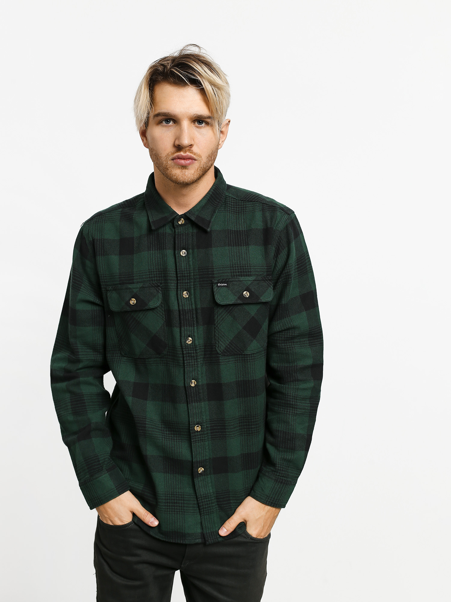Koszula Brixton Bowery Flannel Ls (black/green)