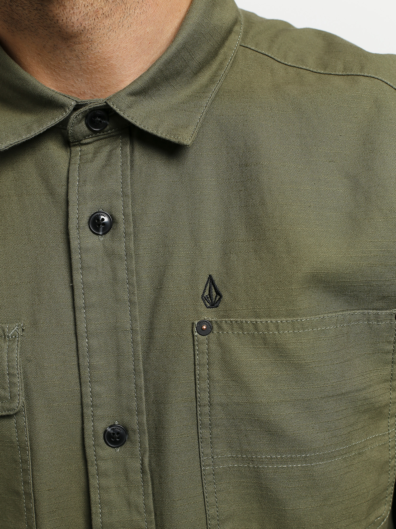 Koszula Volcom Caven Ls (army green combo)