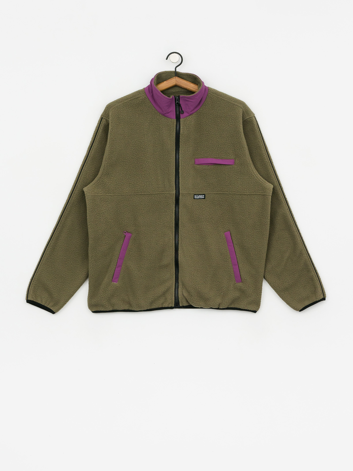 Kurtka Stussy Nylon Mock Neck (olive)