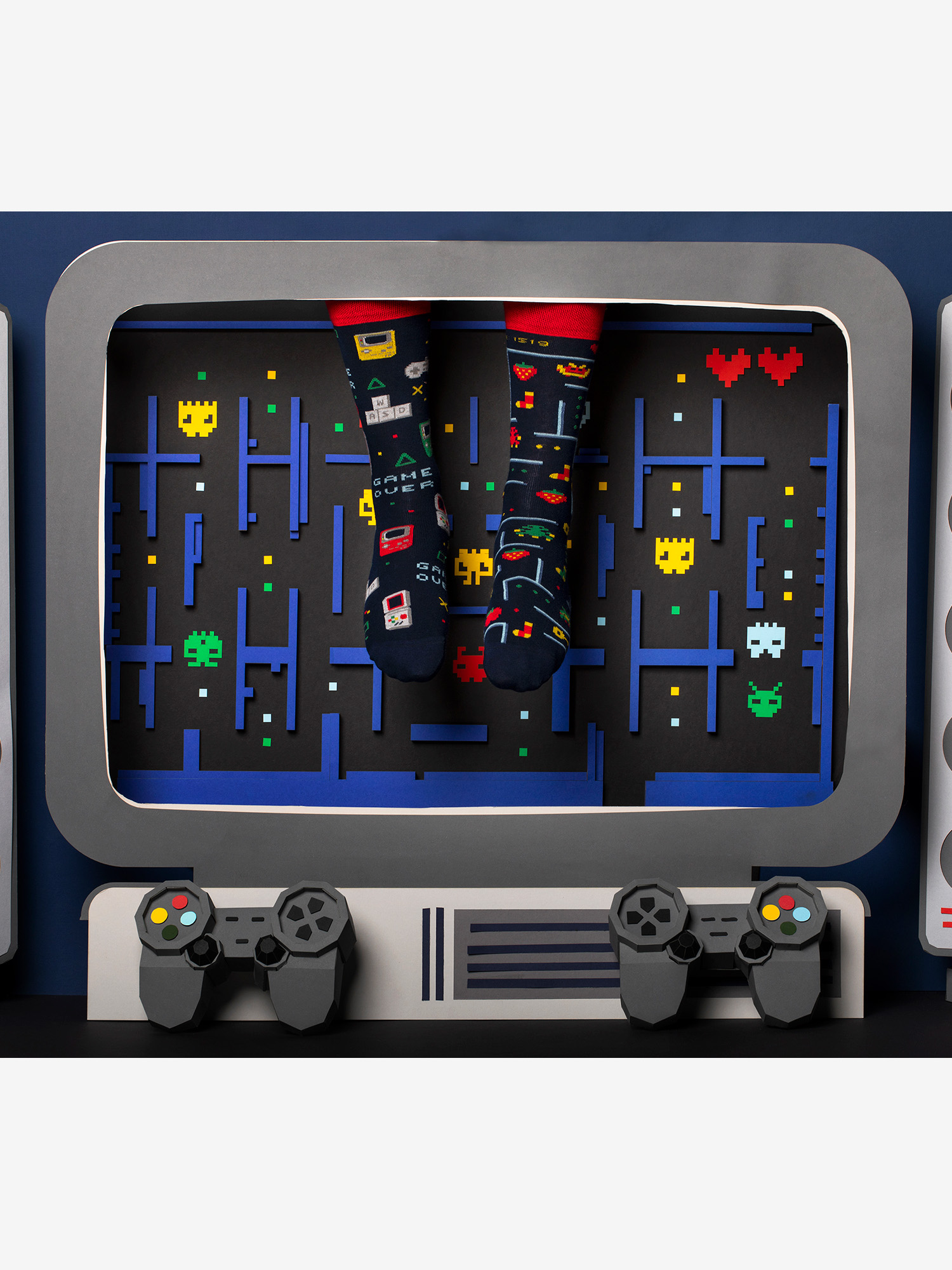 Skarpetki Many Mornings Game Over (navy)